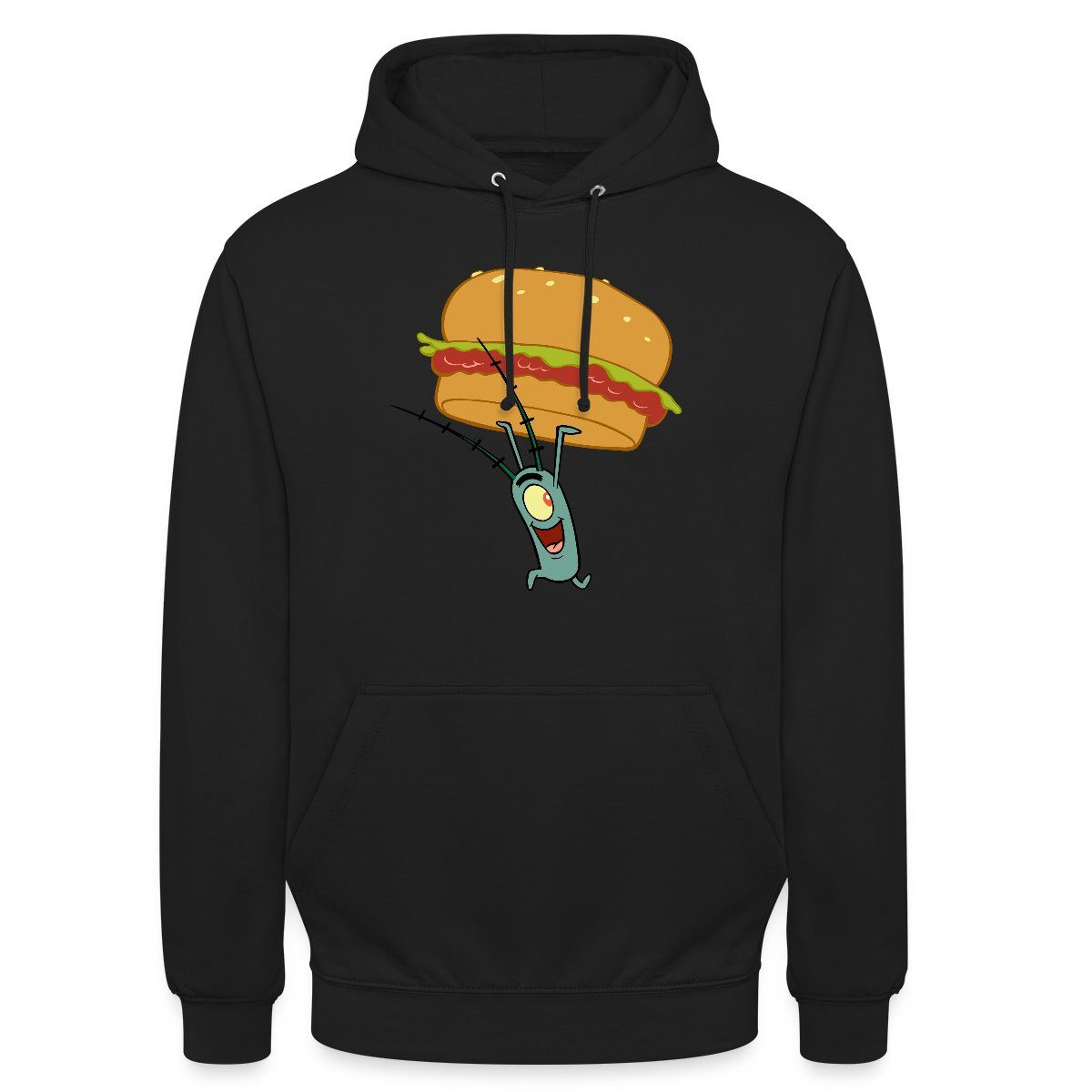 Hoodie Spongebob Schwammkopf Plankton Mit Hamburger Unisex Hoodie