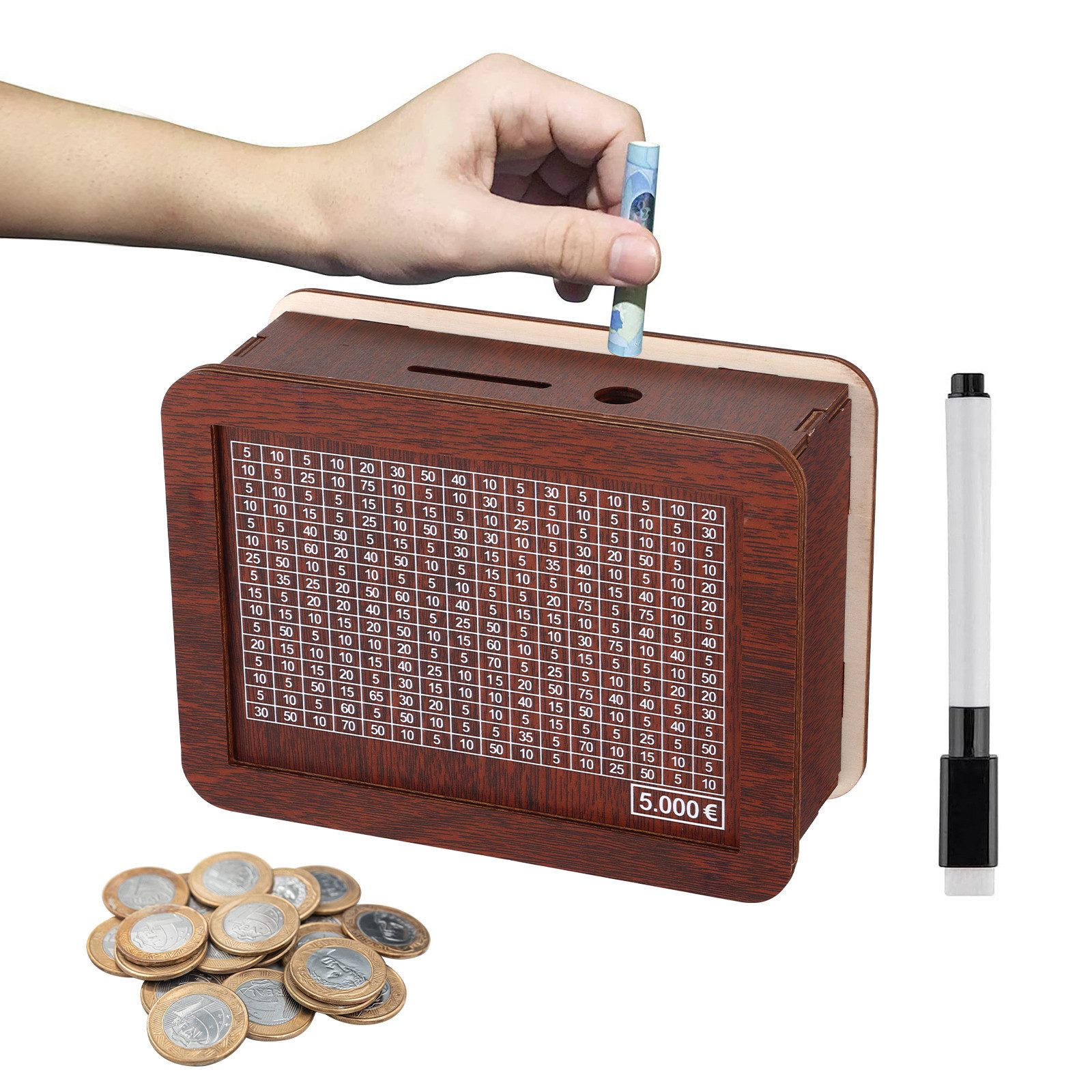 BlingBin Spardose Geld sparen, Holz Sparbüchse günstig online kaufen