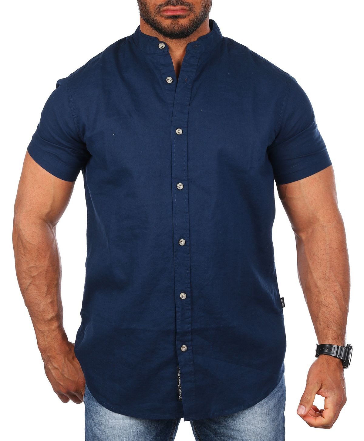 CARISMA Kurzarmhemd Herren Leinen Baumwoll Mix Casual Hemd 9337 Regular Kur günstig online kaufen