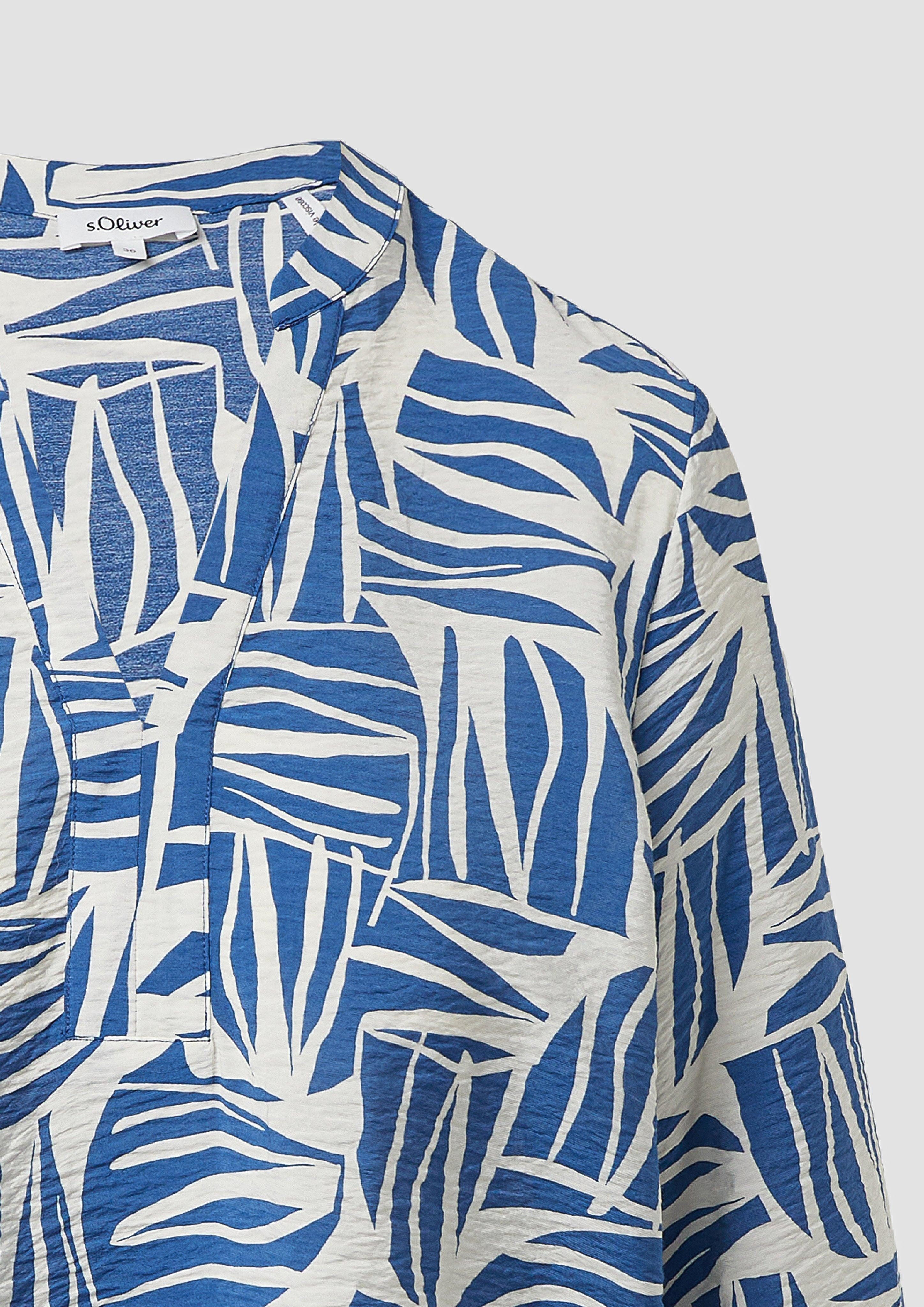s.Oliver Langarmbluse Bluse aus strukturiertem Viskosemix günstig online kaufen