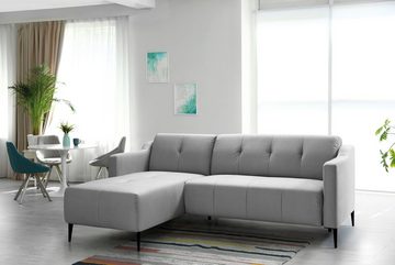 exxpo - sofa fashion Ecksofa Svalbard, L-Form, wahlw. mit elektrischer Sitztiefenverstellung, frei stellbar