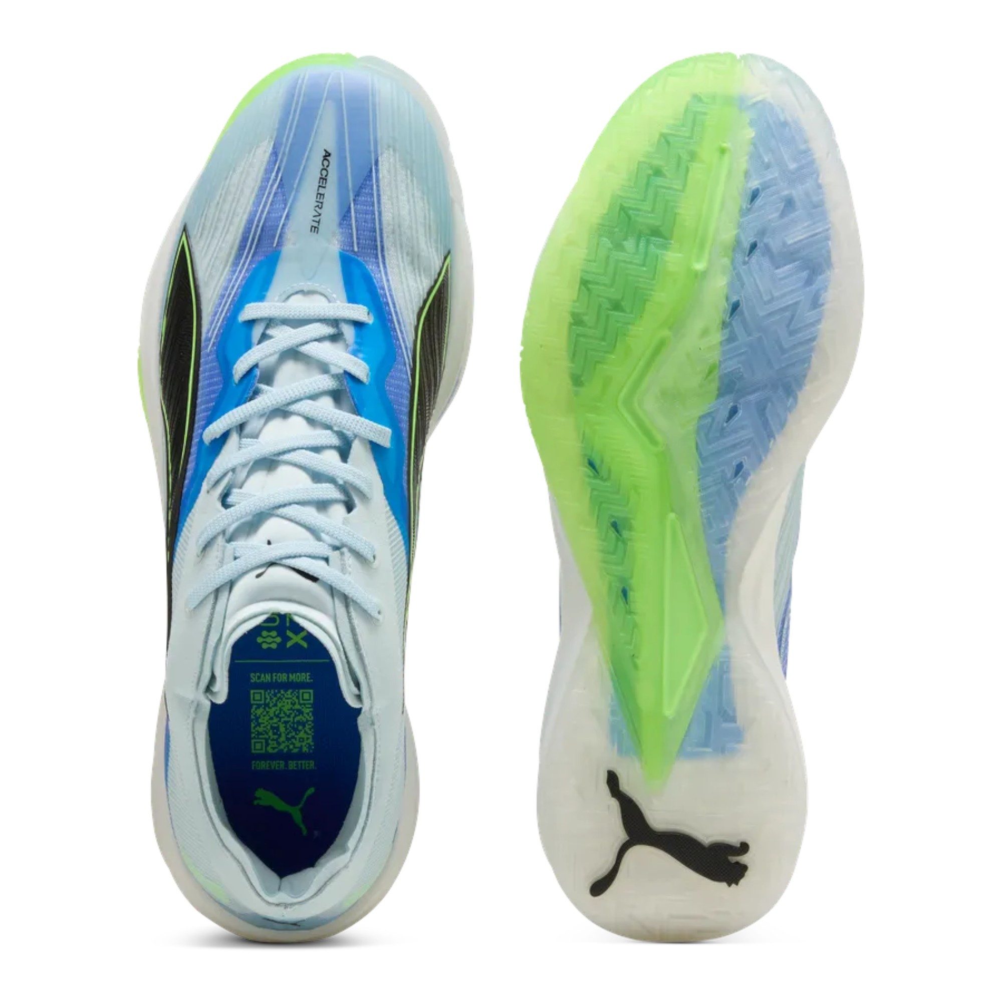 PUMA Hallen-Indoorschuhe Accelerate NITRO SQD 5 2026 blau Herren Badmintonschuh – Bild 5 von 5