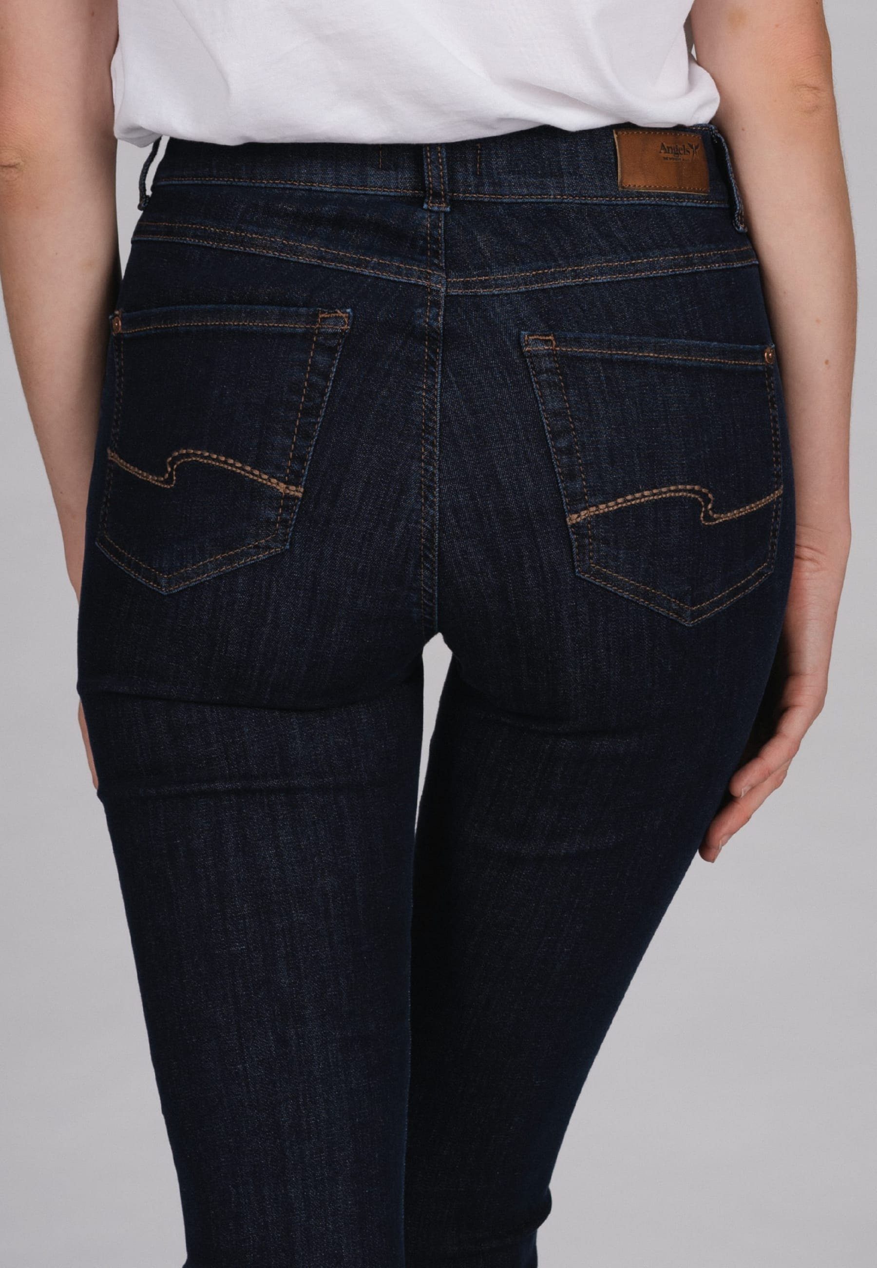 Reinhold Fleckenstein ANGELS Slim-fit-Jeans mit Label-Applikationen Stretch Denim Jeans Skinny mit Power