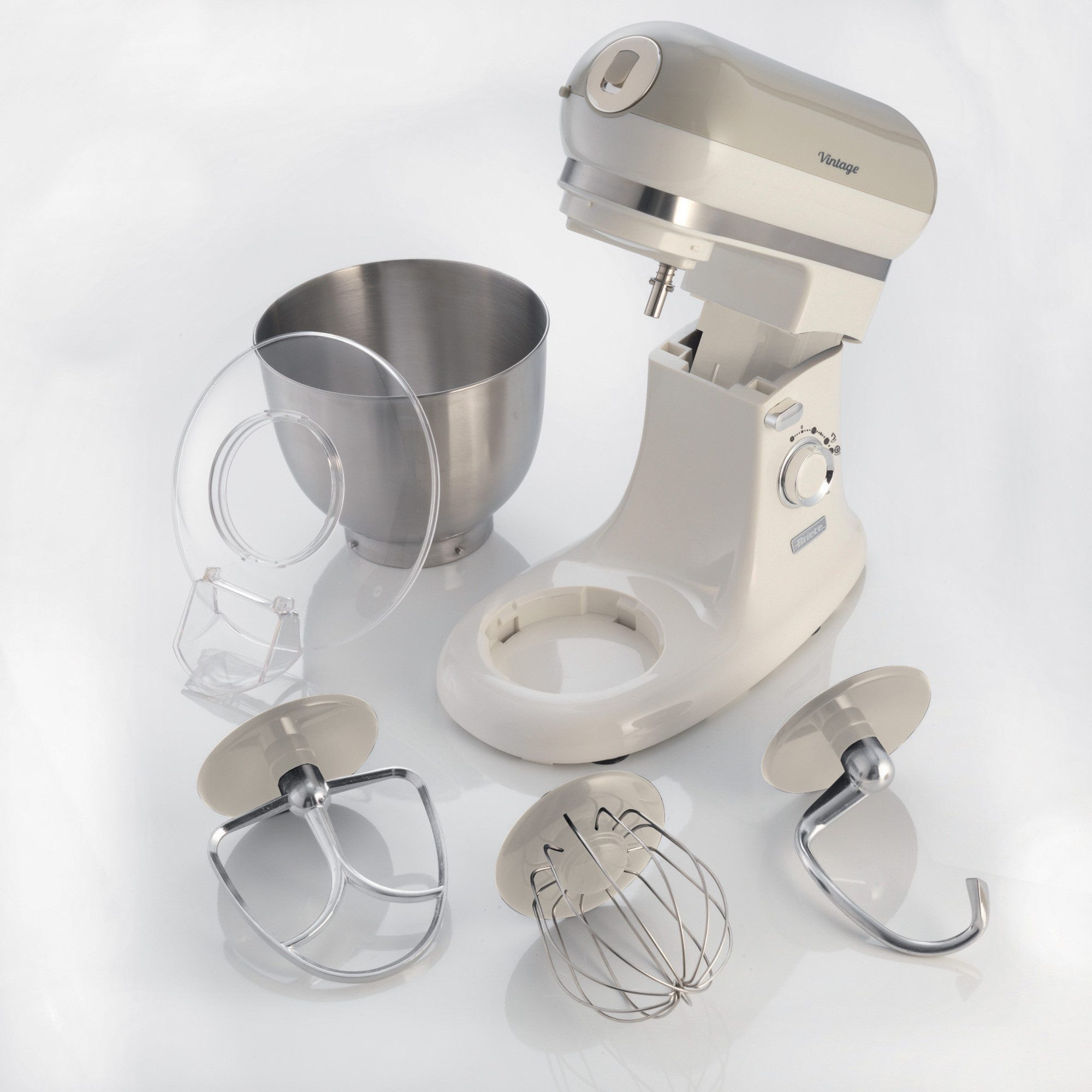 Ariete Küchenmaschine Vintage Beige Küchenmaschine 1588, 1200 W, 5.5 l Schüssel