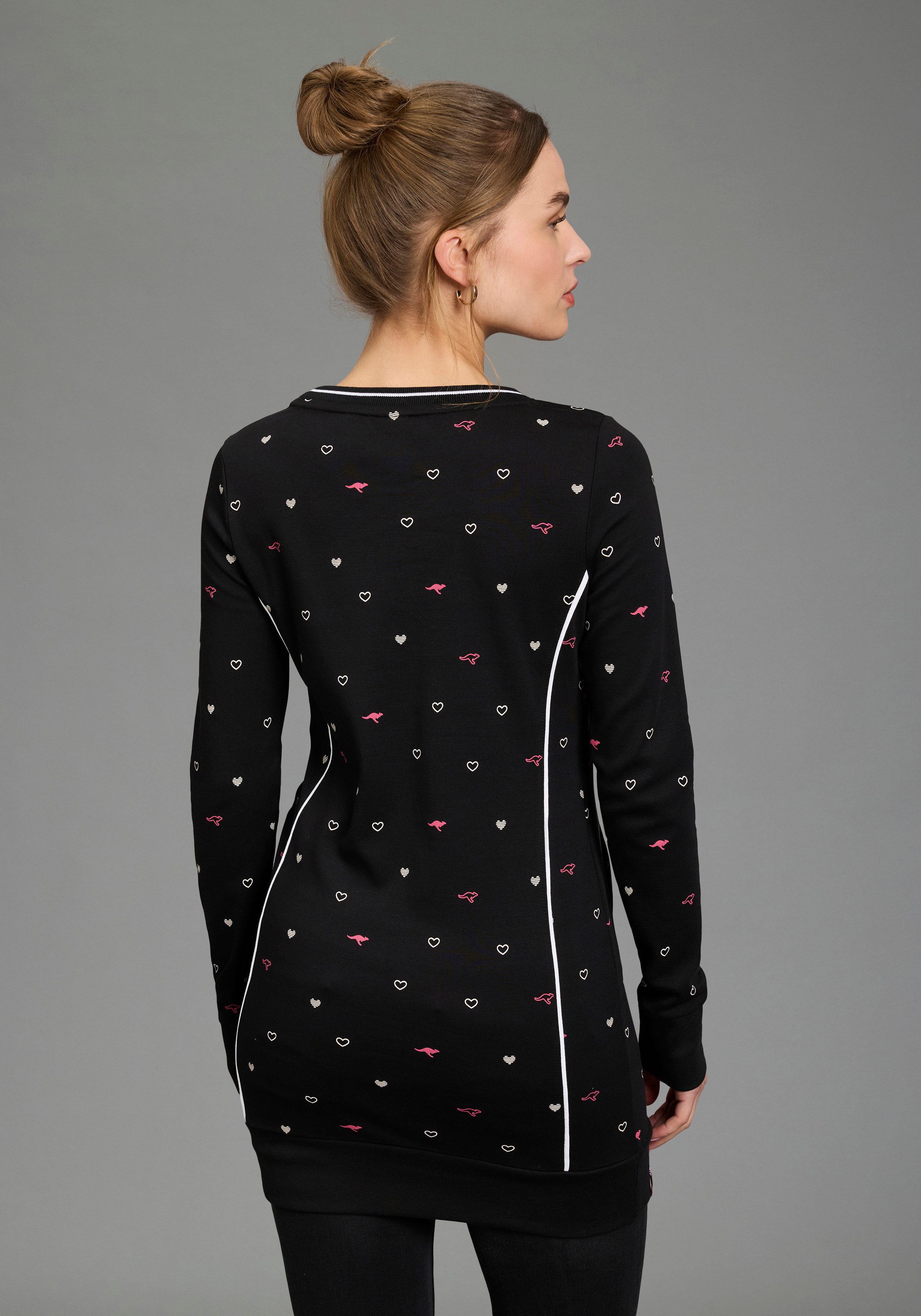 KangaROOS Sweater Langarm, figurbetont, aus Interlock-Baumwolle, mit Nahtta günstig online kaufen
