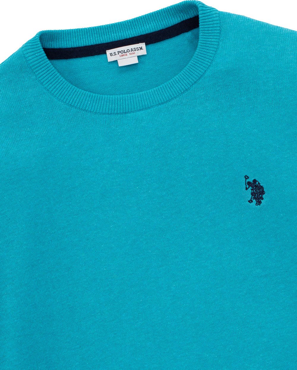 US Polo Assn. Rundhalspullover Besonders hautfreundlich dank 100% Baumwolle