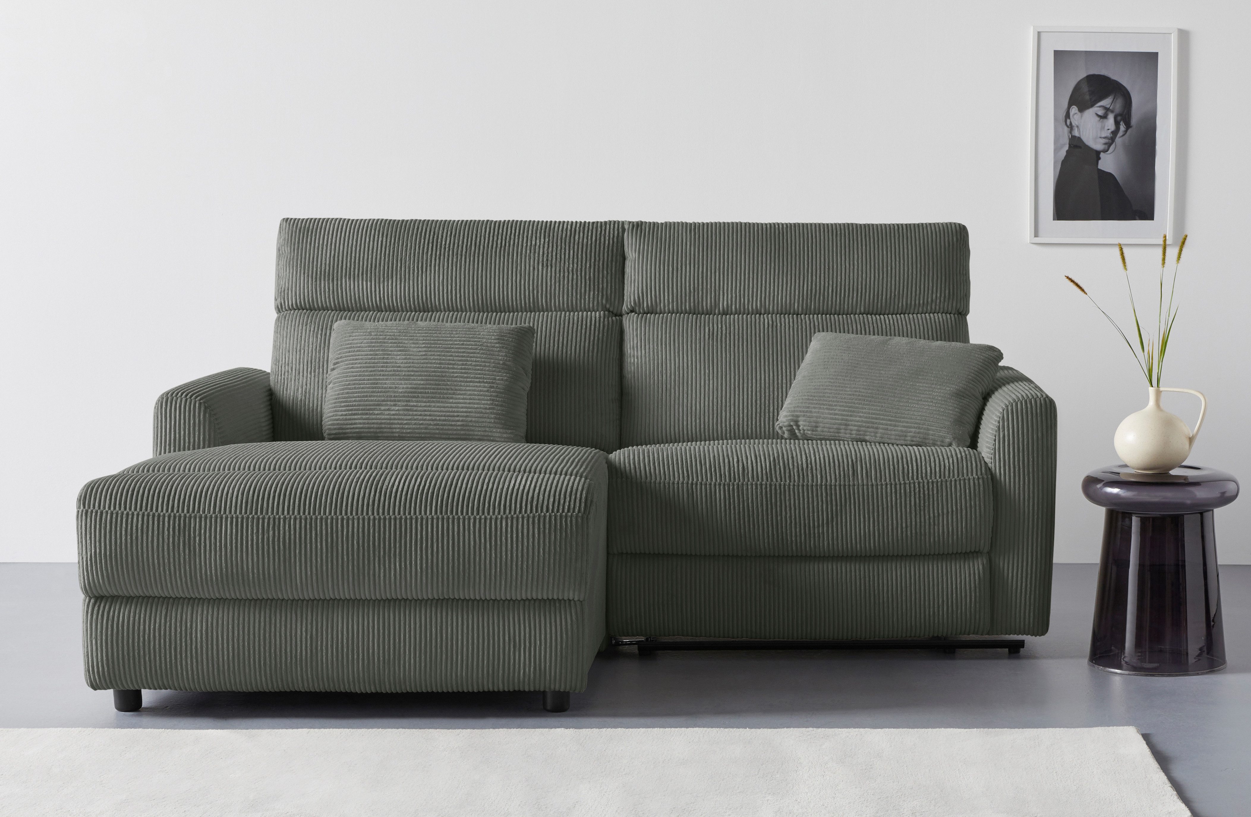 OTTO home Ecksofa JENNA, L-Form, 209cm, manuelle u. elektrische Funktion, m günstig online kaufen