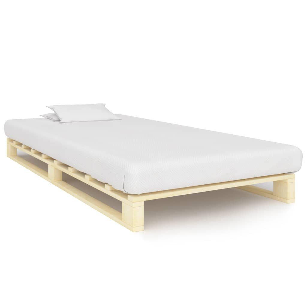furnicato Bettgestell Palettenbett Massivholz Kiefer 90x200 cm