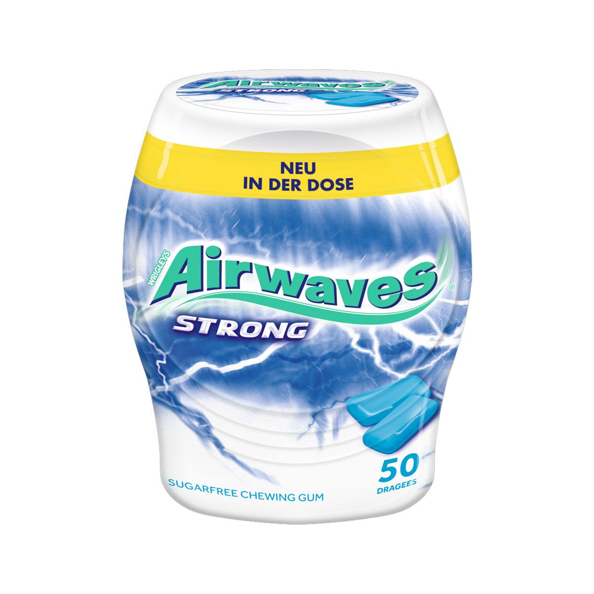 Airwaves Süßigkeit, Airwaves Strong zuckerfreie knackige Kaugummis mit Minzgeschmack 50er