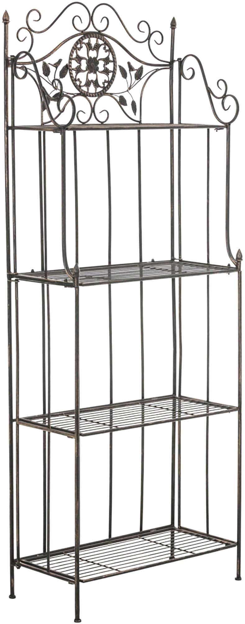 furnicato Standregal Pflanzenregal Flora 66x32x175 cm Bronze, 1-tlg.