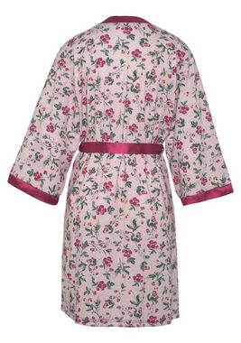 LASCANA Kimono, Kurzform, Single-Jersey, Kimono-Kragen, Gürtel