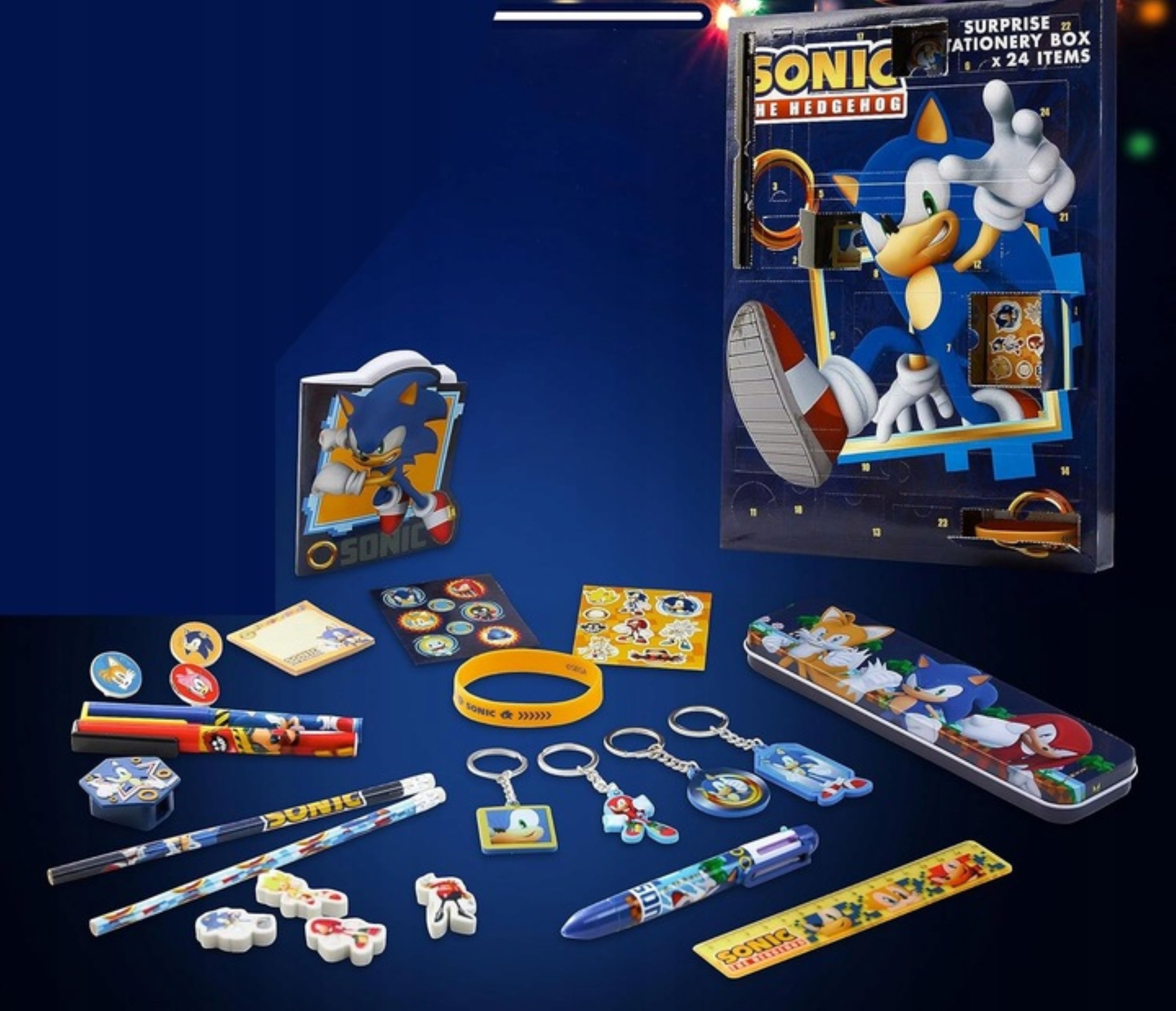 Festivalartikel Adventskalender Sonic Adventskalender Kinder, 24x Spielzeug Geschenk Box (1-tlg)