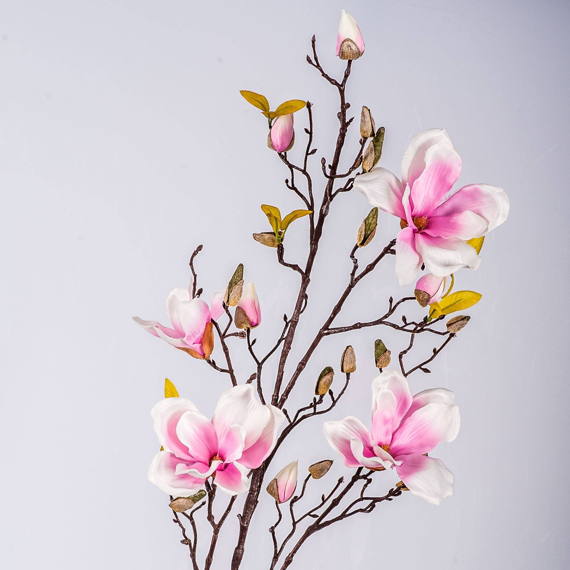 Kunstzweig Kunstblume Magnolienzweig LILO, 4 Blüten, Knospen, rosa, 110cm Magnolie, artplants, Höhe 110.0 cm