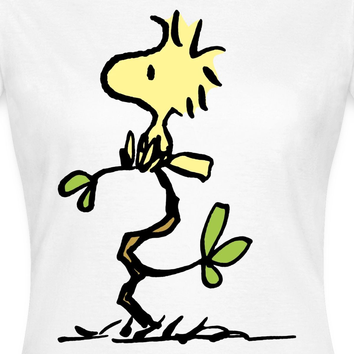 Spreadshirt T-Shirt Peanuts Woodstock Frauen T-Shirt (1-tlg) Slim Fit, fällt klein aus