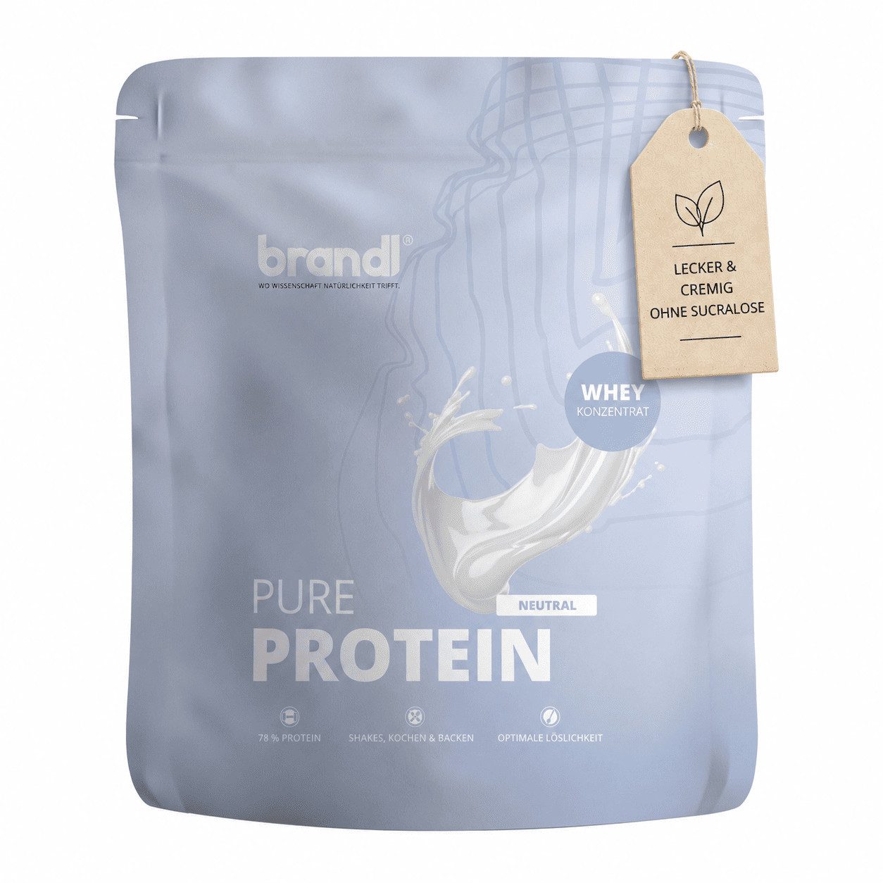 Brandl Nutrition Pure Protein Whey Pulver – cremig, authentisch & voller Geschmack Pulver, 1000 g, Premium-Qualität unabhängig laborgeprüft, hochwertiges Whey aus der EU