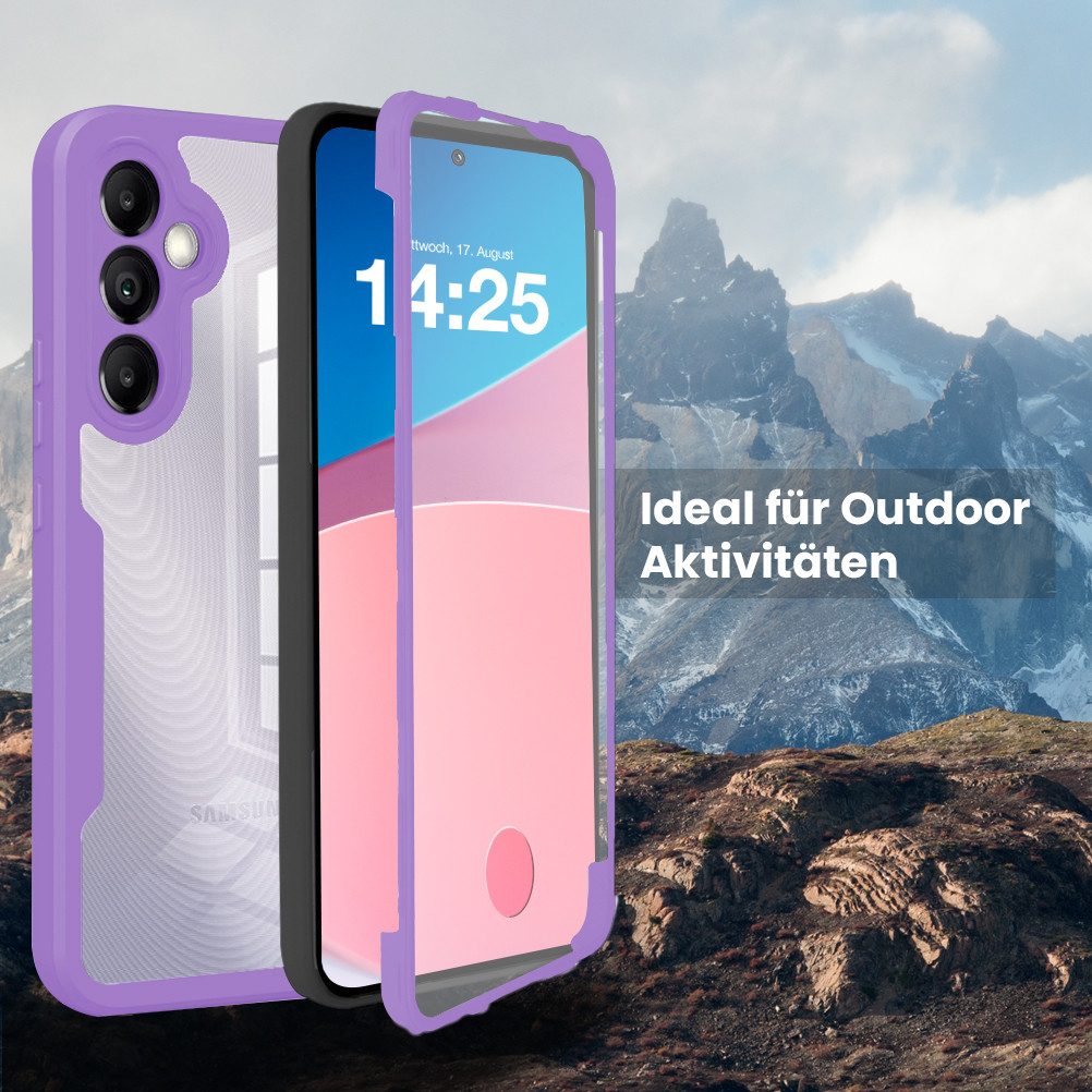 Tec-Expert Handyhülle 360 Grad Hülle für Samsung Galaxy S25 FE 6.7 Zoll, 6.7", Rundum Schutz Cover Case Hülle robust