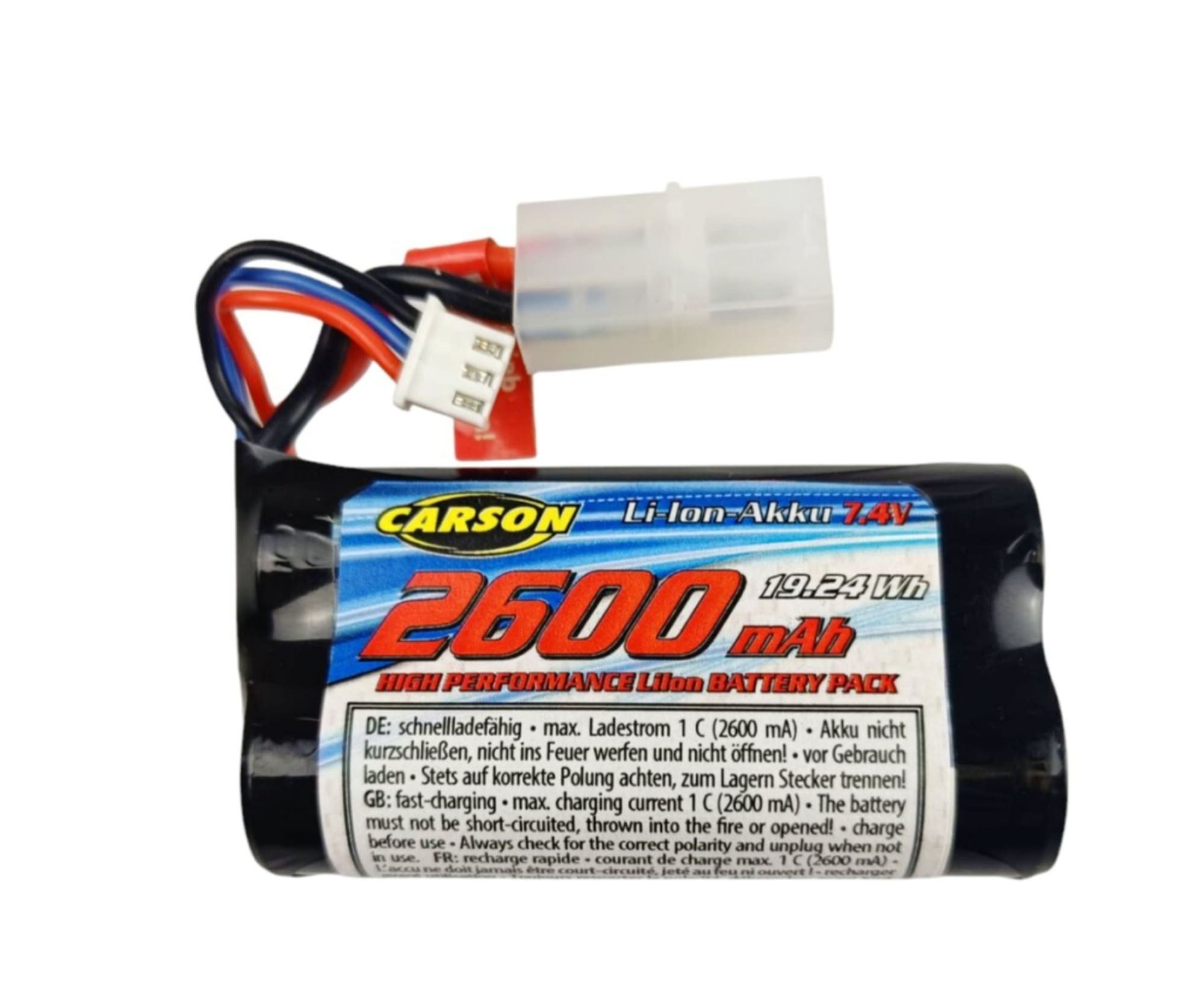 CARSON Carson 7,4V 2600mAh LiIon Akku FE-Line XHP/TAM RC-Ladegerät