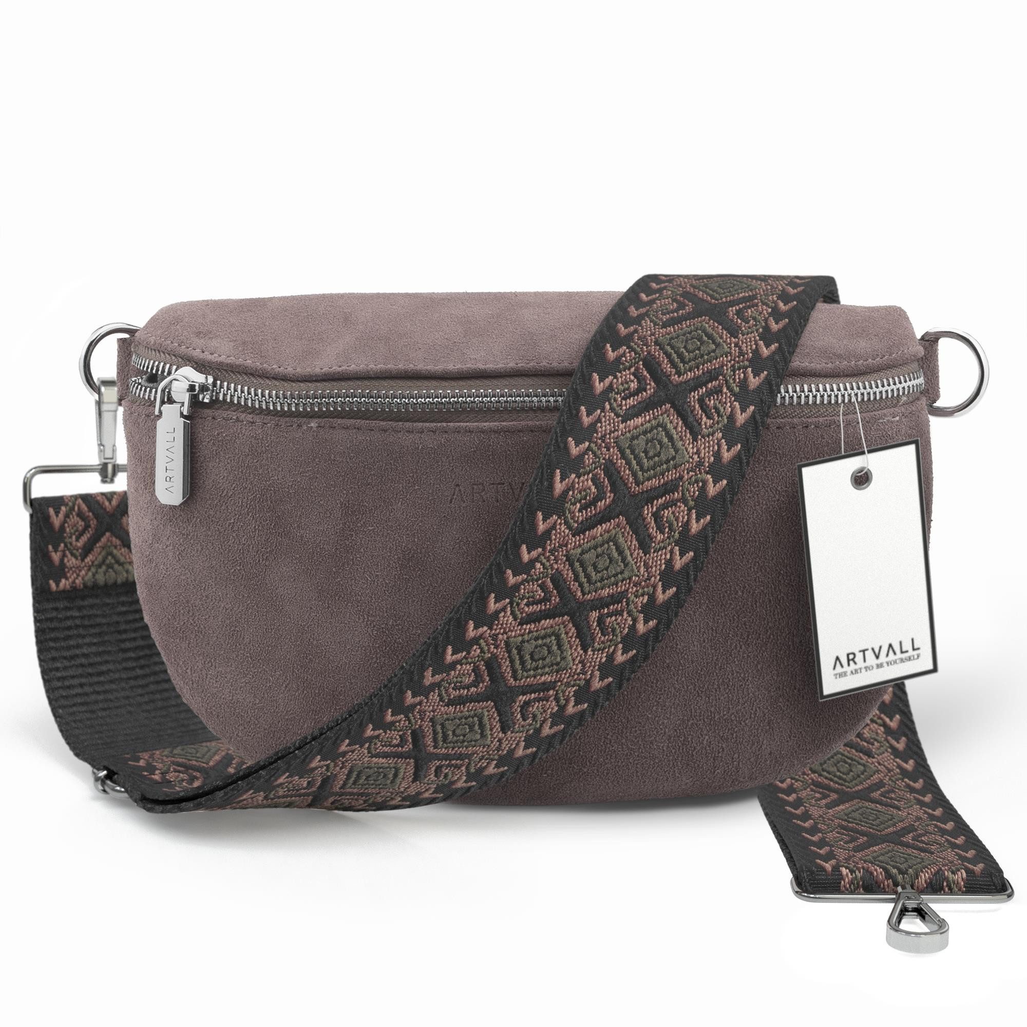ARTVALL Umhängetasche Wildleder Handtasche Brusttasche Crossbody Lila (Tasc günstig online kaufen