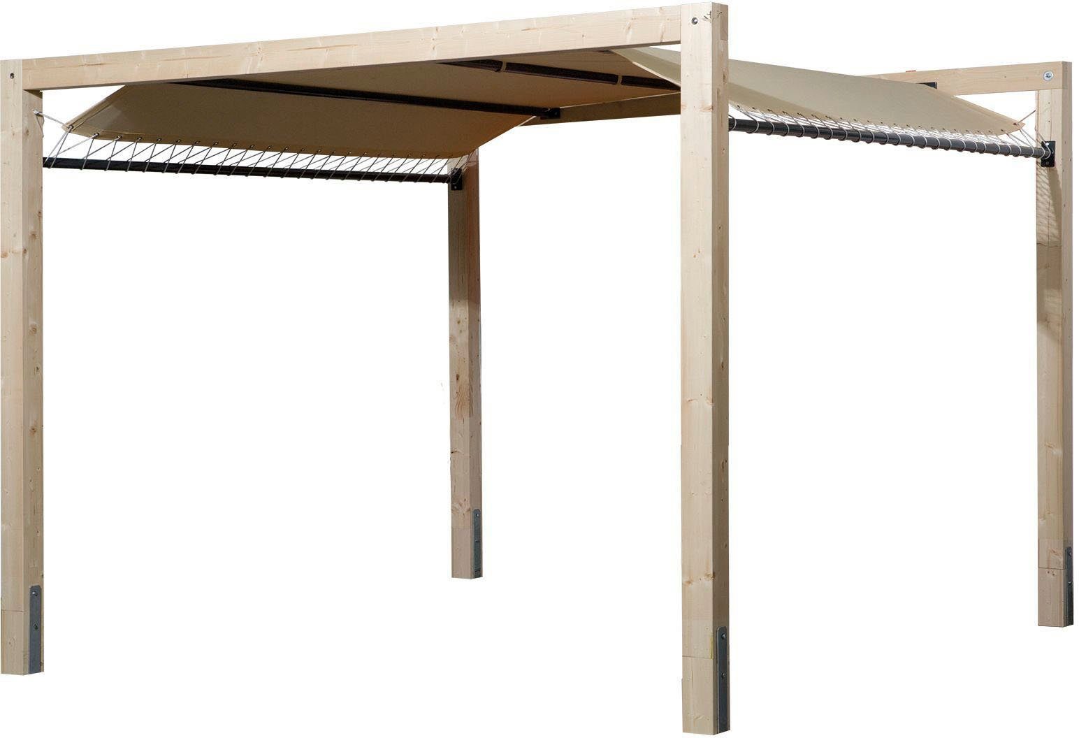 weka Pavillon Gartenoase 235, hochwertige, stabile Leimholzkonstruktion