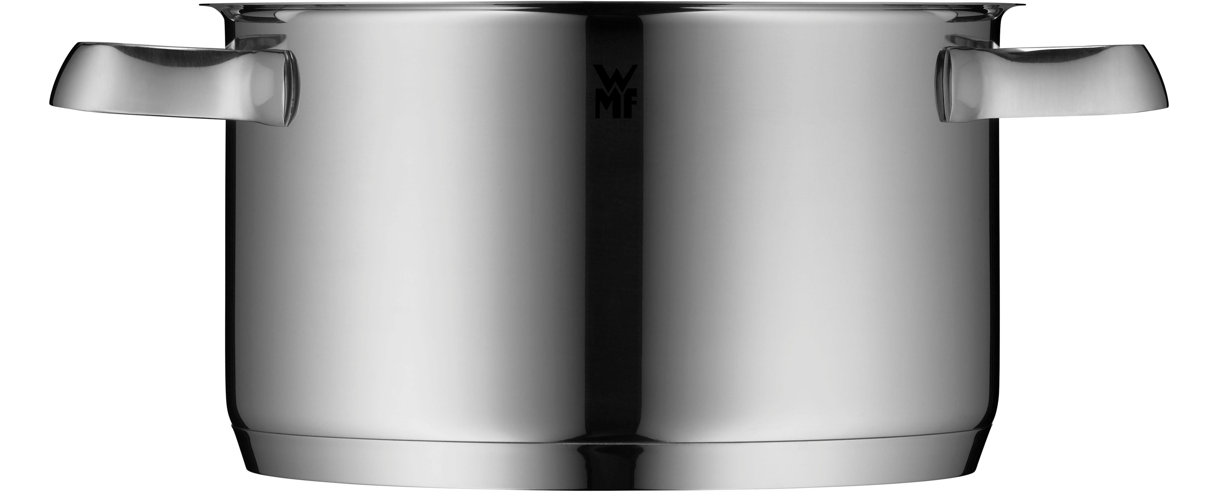 WMF Topf-Set Belmonte, mit Glasdeckeln, Cromargan® Edelstahl Rostfrei 18/10 (Set, 9-tlg), spülmaschinengeeignet, Innenskalierung, für alle Herdarten geeignet