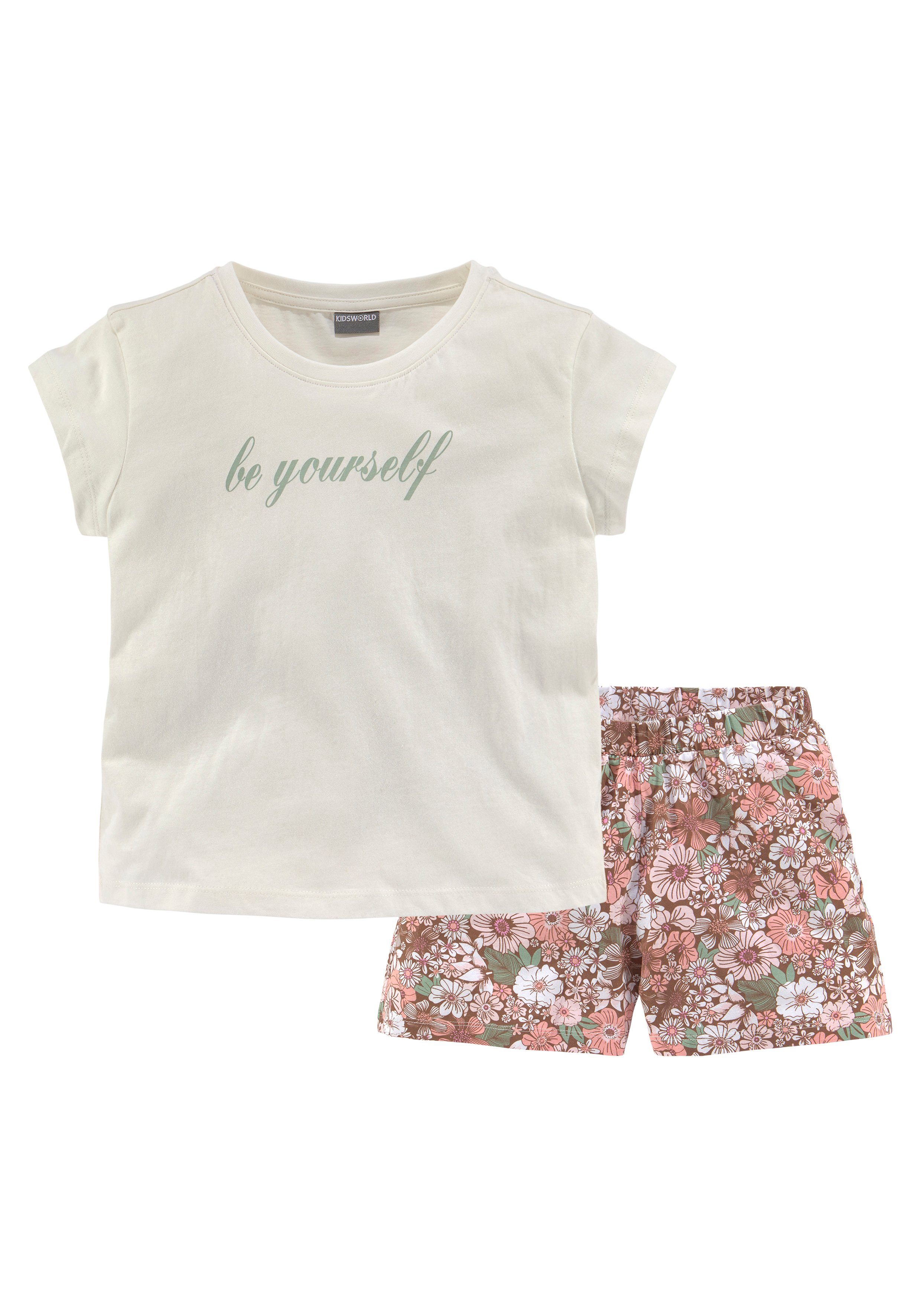 Shirt Outfit & yourself 2-tlg) KIDSWORLD (Set, Sommer/Beach be Shorts