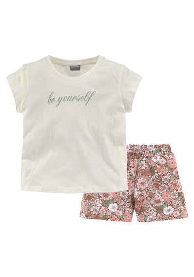 KIDSWORLD Shirt & Shorts be yourself (Set, 2-tlg) Sommer/Beach Outfit