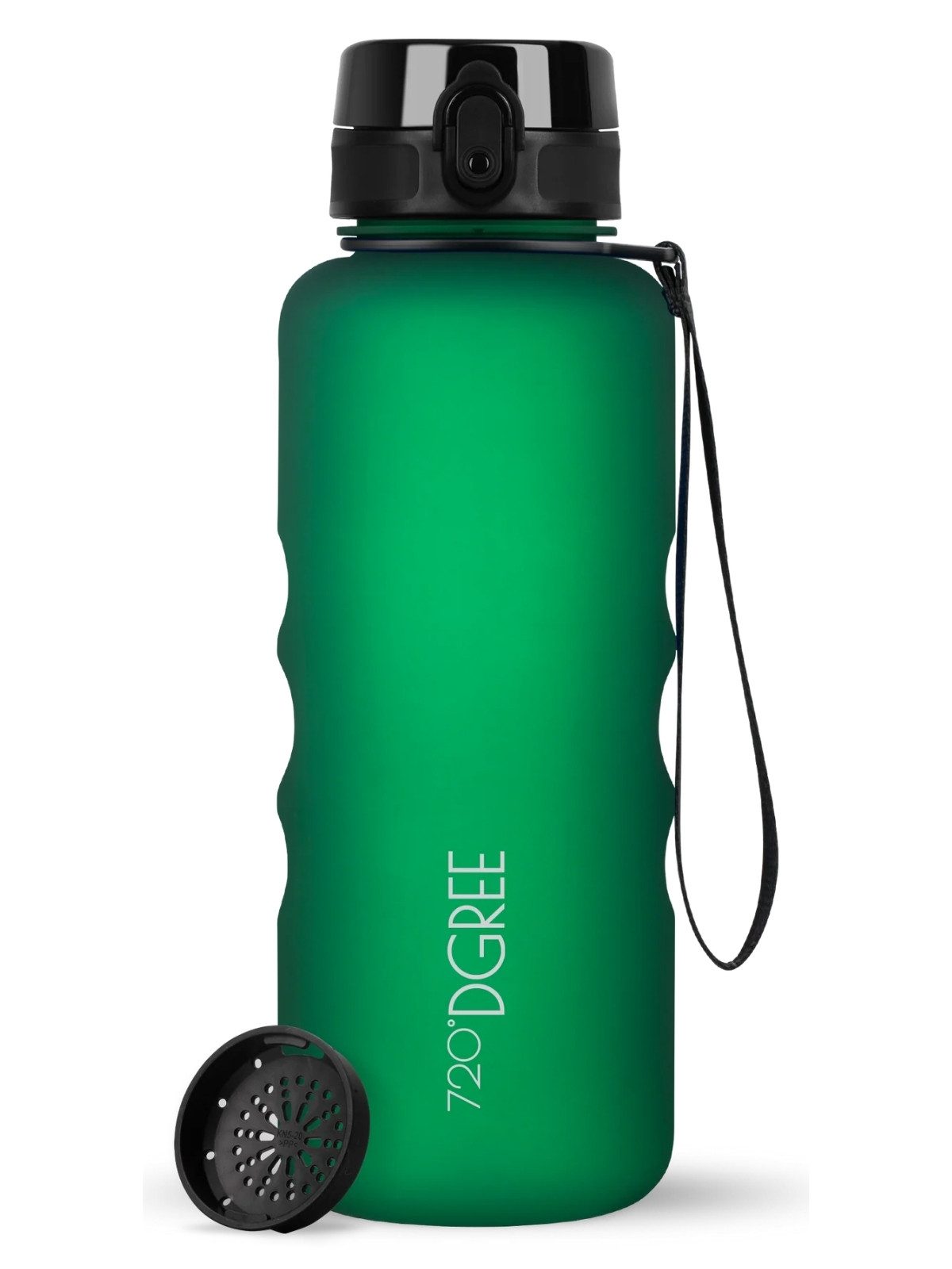 720°DGREE Trinkflasche Trinkflasche uberBottle softTouch mit Sieb forest green 1,5l