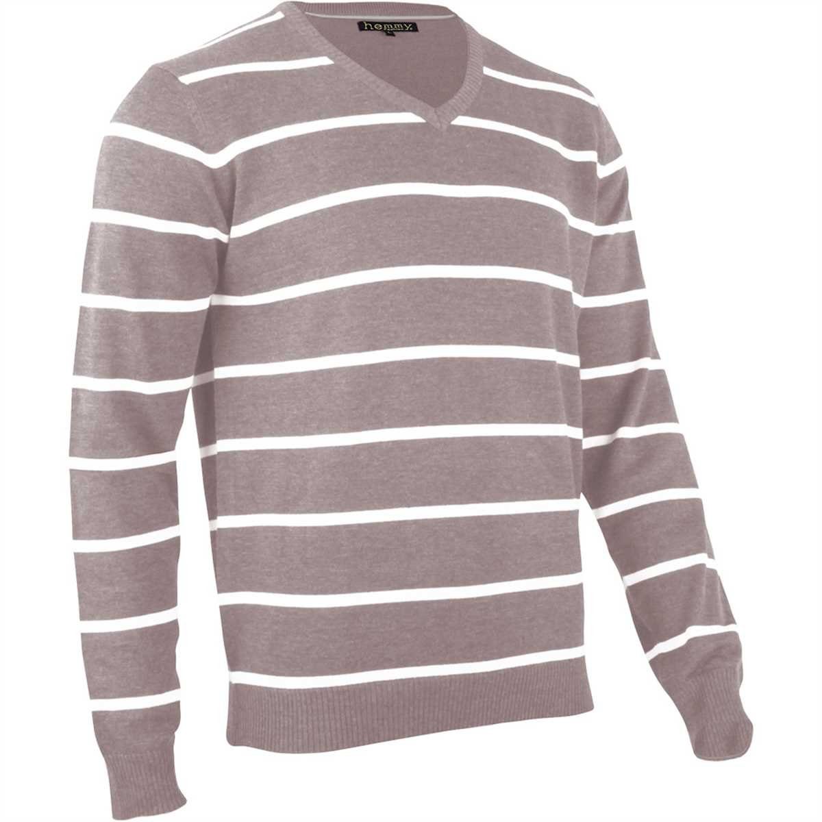 hemmy Fashion V-Ausschnitt-Pullover Pulli Sweater V-Ausschnitt, versch. Ausführungen und Farben erhältlich