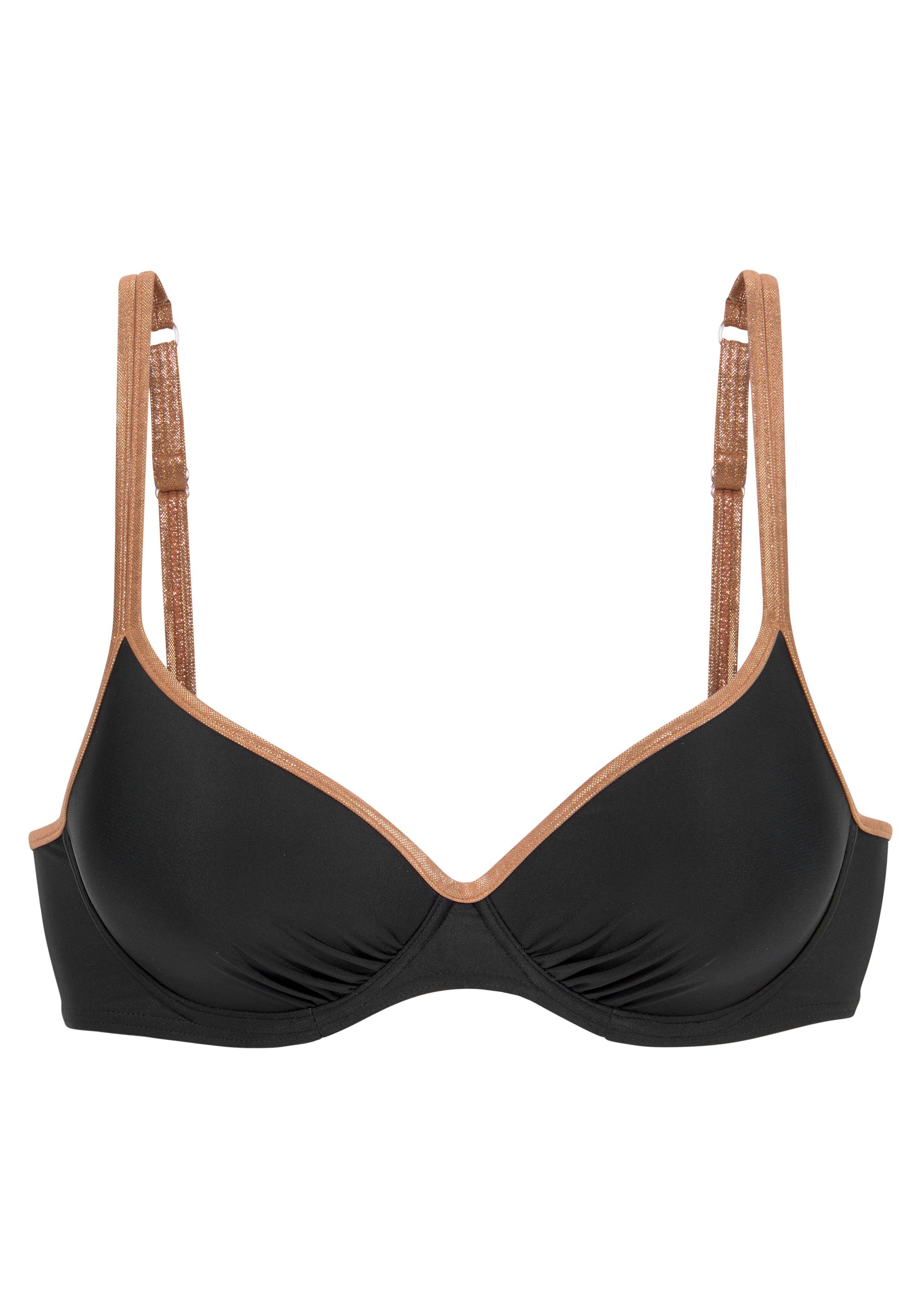 Bruno Banani Bügel-Bikini-Top Milano, mit kupferfarbenen Paspeln