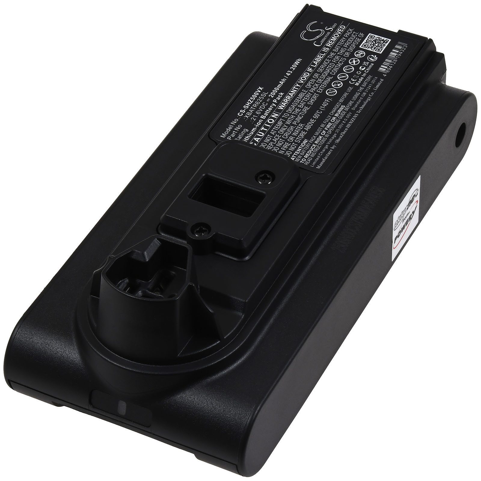 Powery Akku für Shark IZ563H UZ565H Akku 2000 mAh (21.6 V)