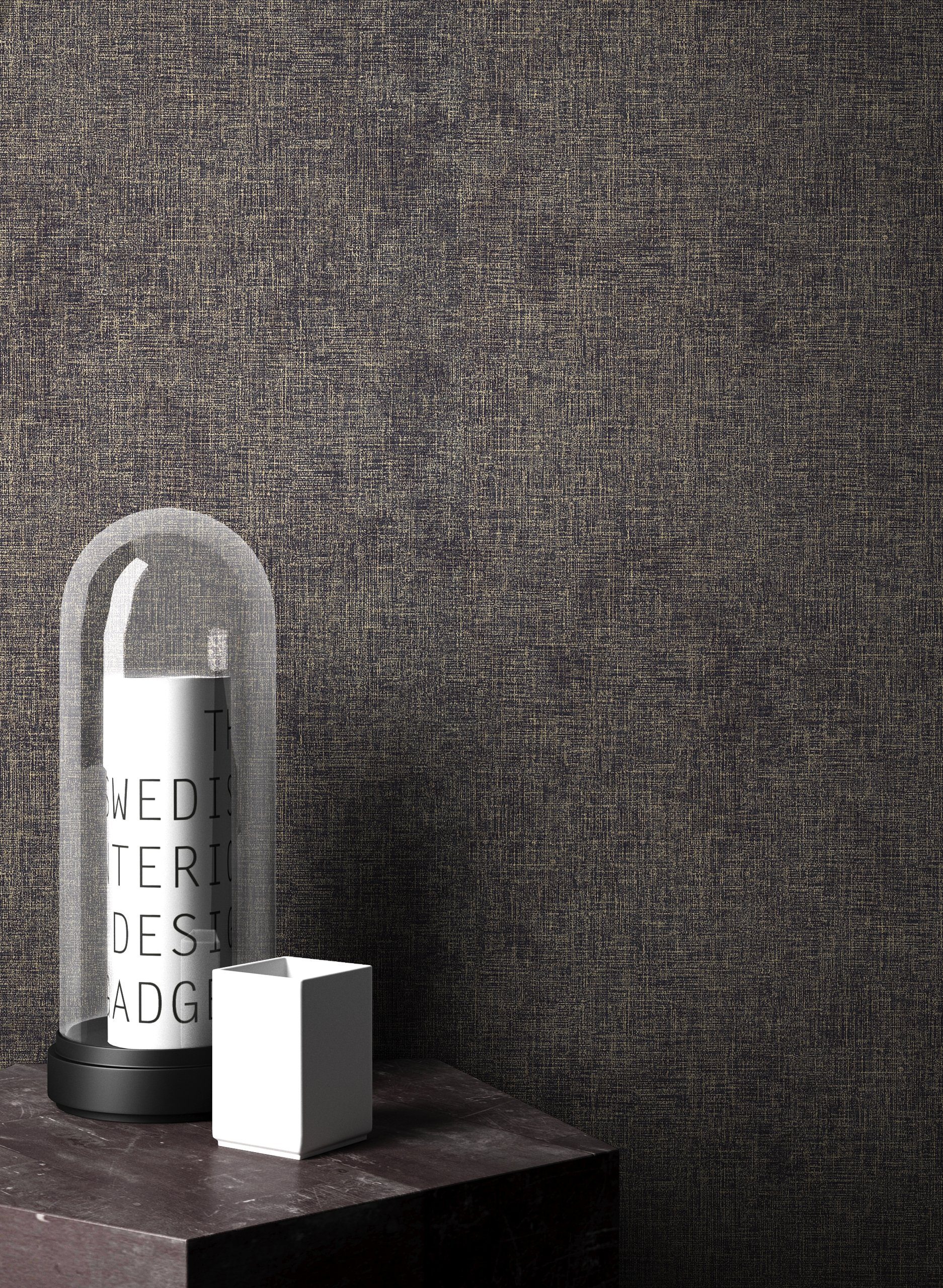 Newroom Vliestapete, Schwarz Tapete Struktur Modern günstig online kaufen