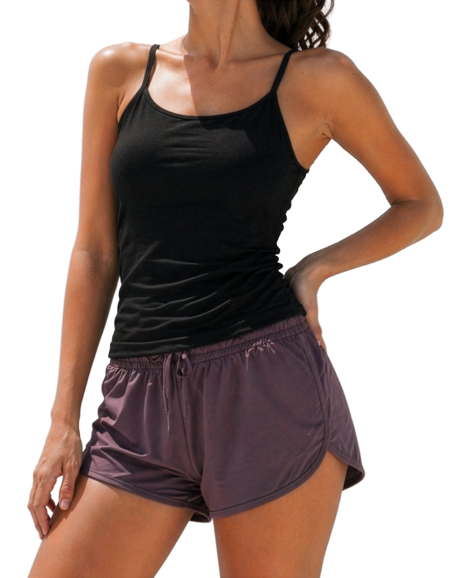 SF Women Tanktop 1er/2er Pack Damen Stretch Top mit Spaghettiträgern - Gr. XS bis XL (1-tlg) figurbetont & extra lang
