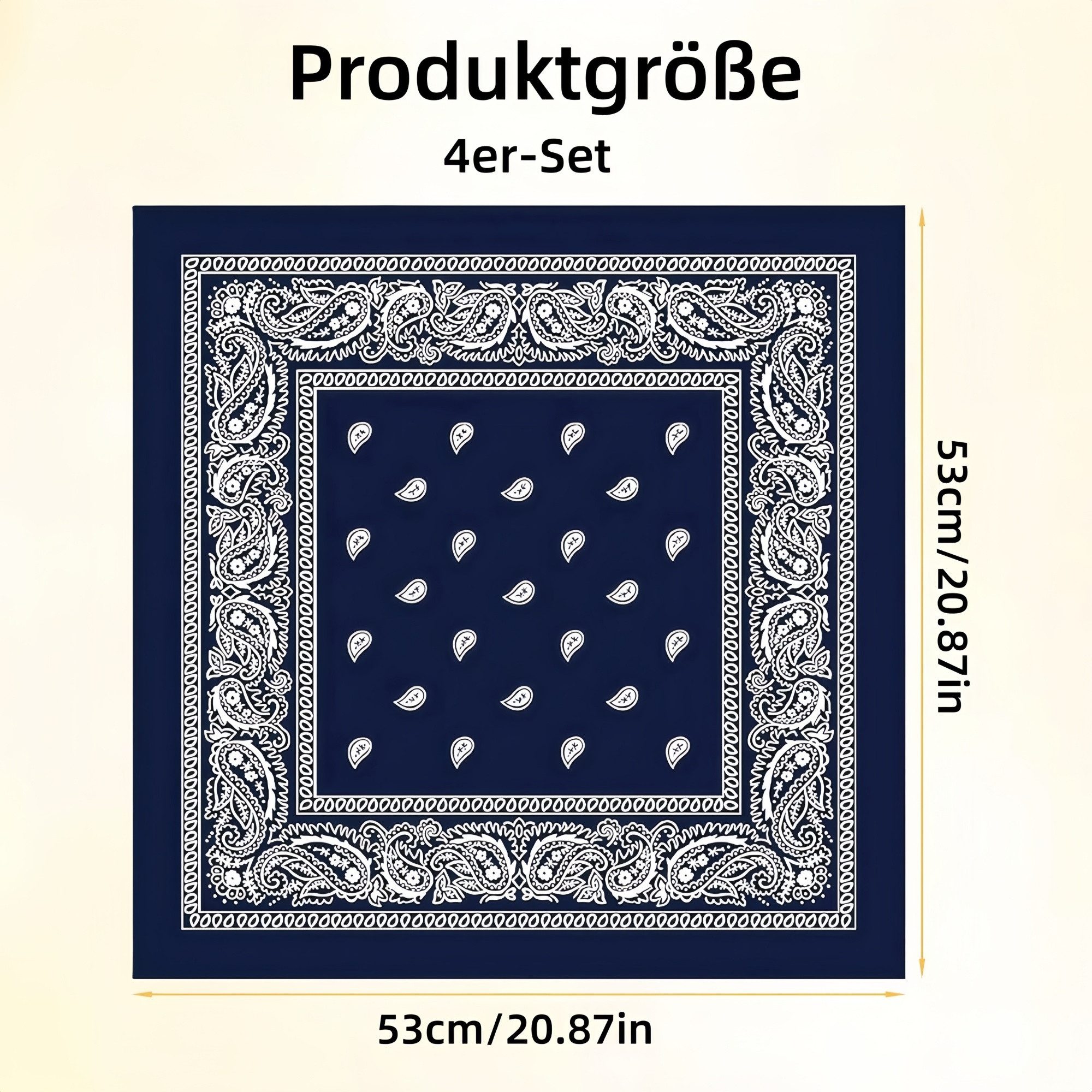 FOUORTUNATE-BEE Seidentuch 4 Paisley-Bandanas – Halstuch & Kopftuch für Damen und Herren, (4-St), 4er-Set Paisley-Bandanas für Festival, Western & Alltag