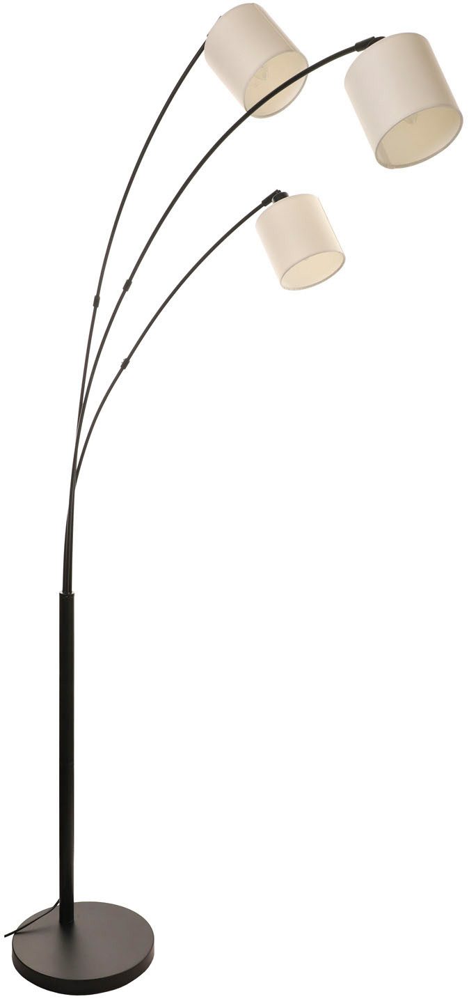 my home Stehlampe Ahrhütte, ohne Leuchtmittel, Stehlampe, 3-flammig mit Lei günstig online kaufen