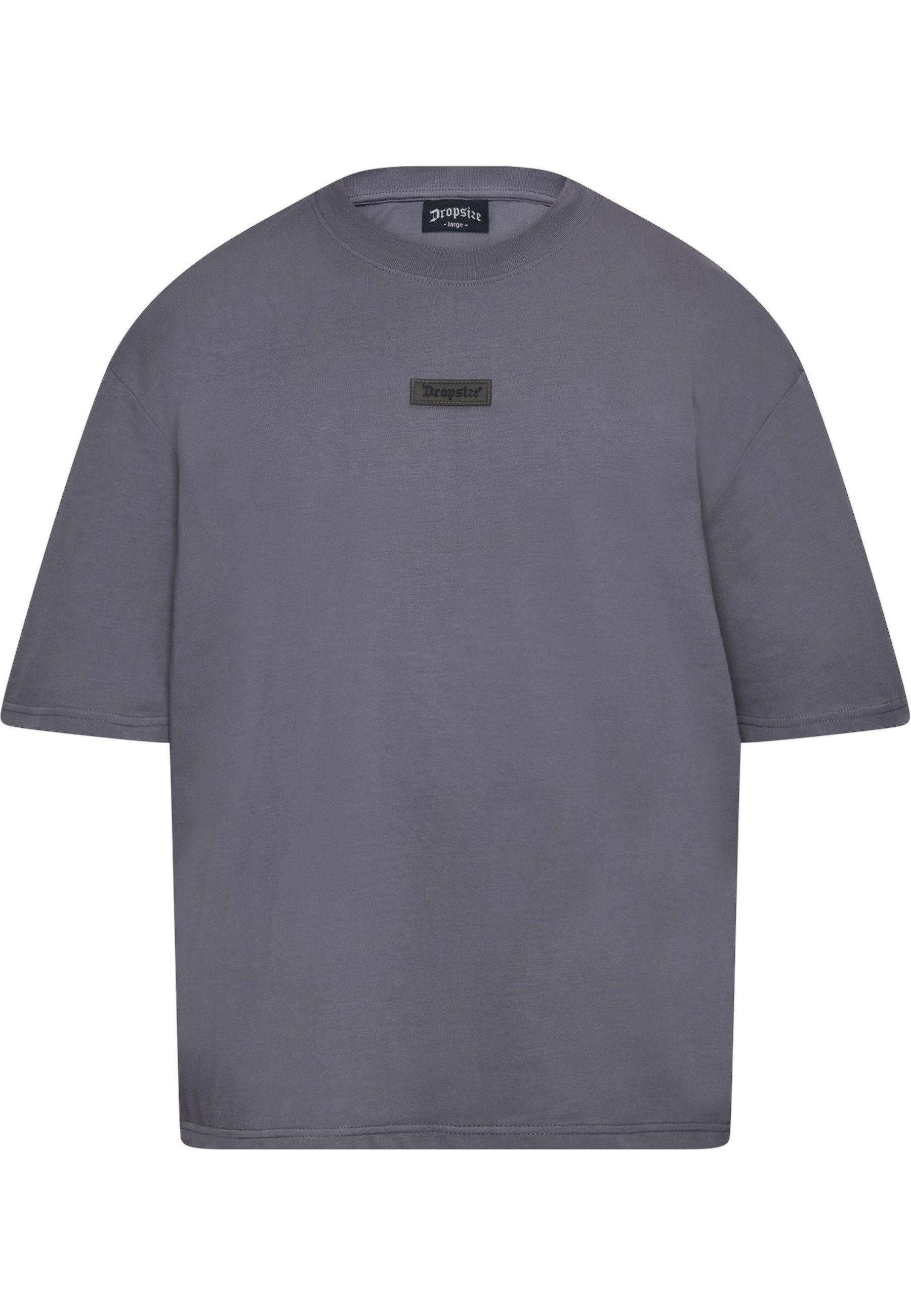 Dropsize T-Shirt Dropsize Herren Heavy Oversize Front Rubber Patch T-Shirt (1-tlg)