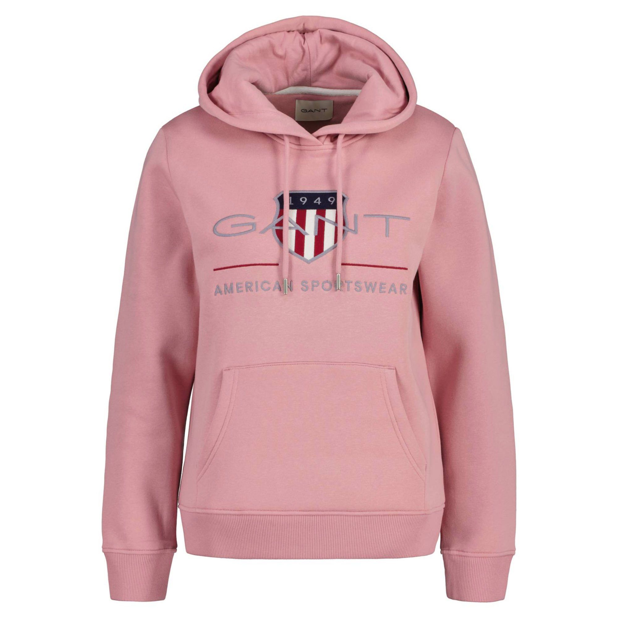 Damen Pink Sweatshirt Sweater HOODIE - Gant REGULAR SHIELD ARCHIVE