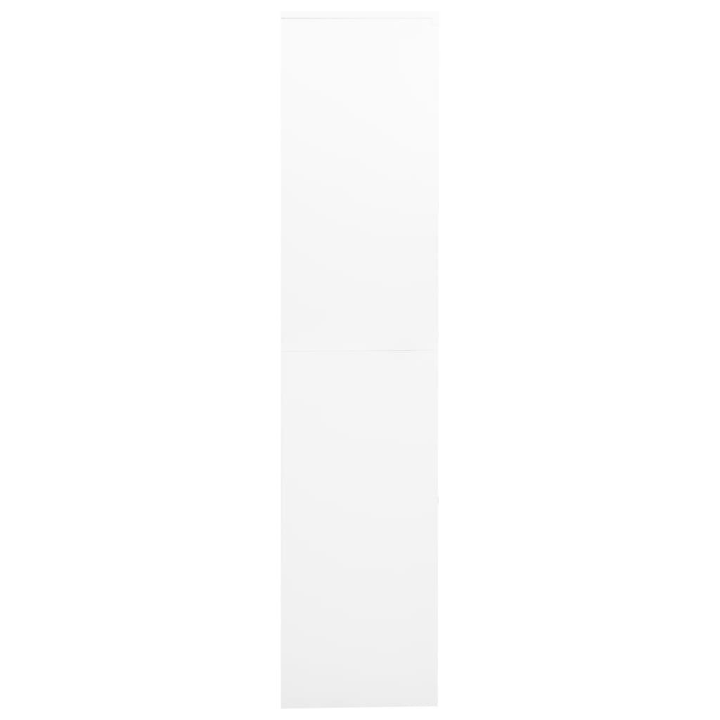 Alsenz aus 90x40x180 Stahl, cm) (L/B/H: möbelando in gehärtetes Glas Vitrine Weiß