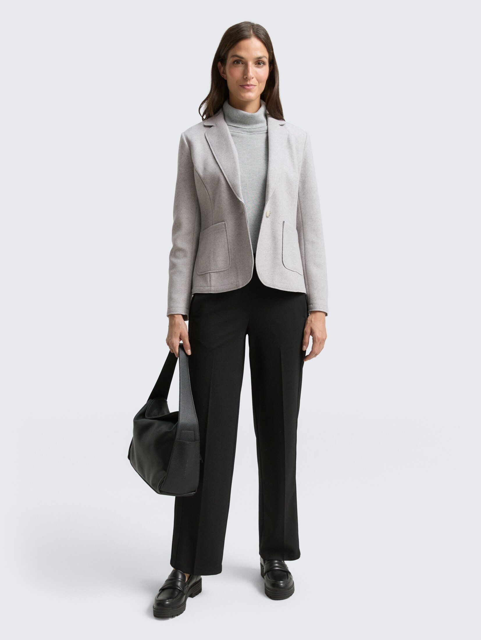 TOM TAILOR Jackenblazer Blazer Slim Fit Blazer in Melange-Optik