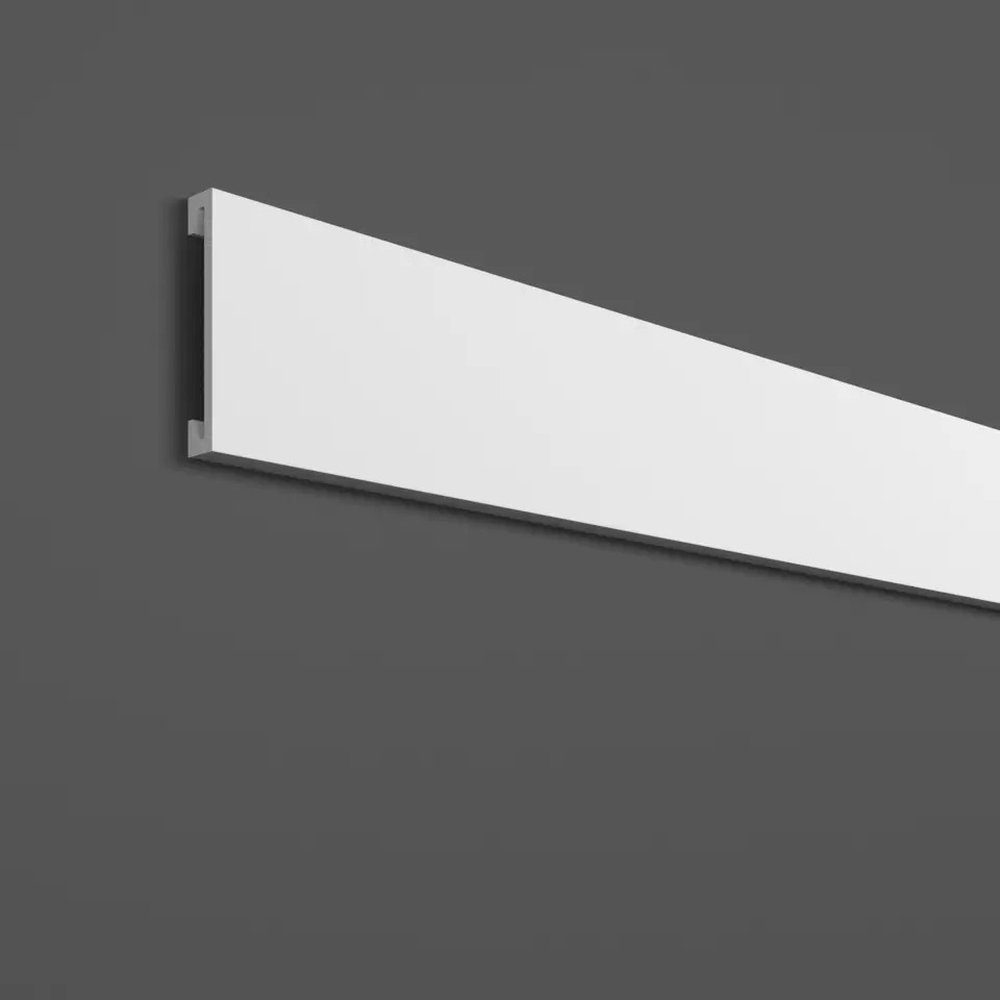 PROVISTON Stuckleiste Polymer, 12 x 70 x 2000 mm, Weiß, Stuckleiste, Wandle günstig online kaufen