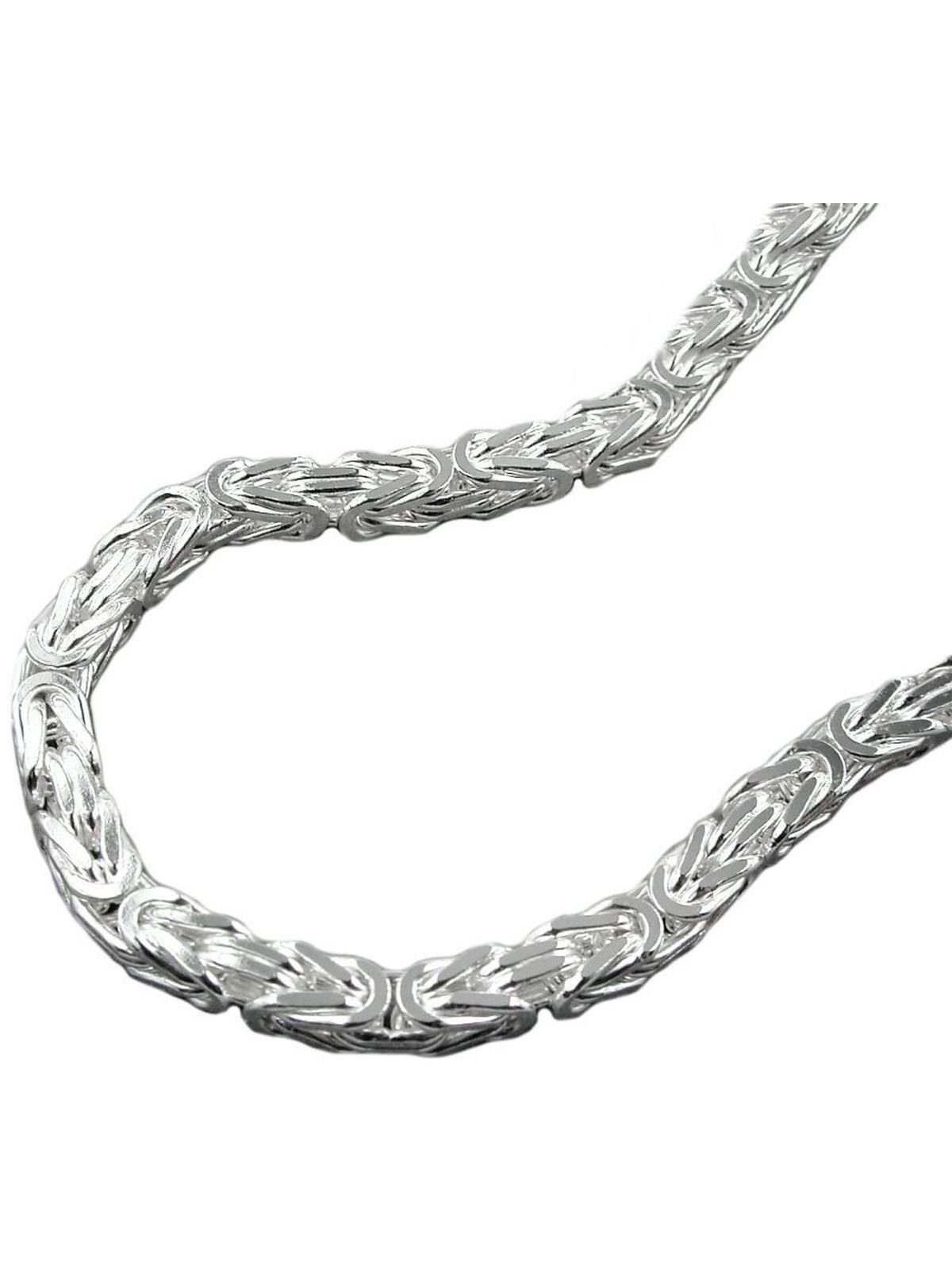 Gallay Königskette 3x3mm Königskette vierkant glänzend Silber 925 45cm (1-tlg)