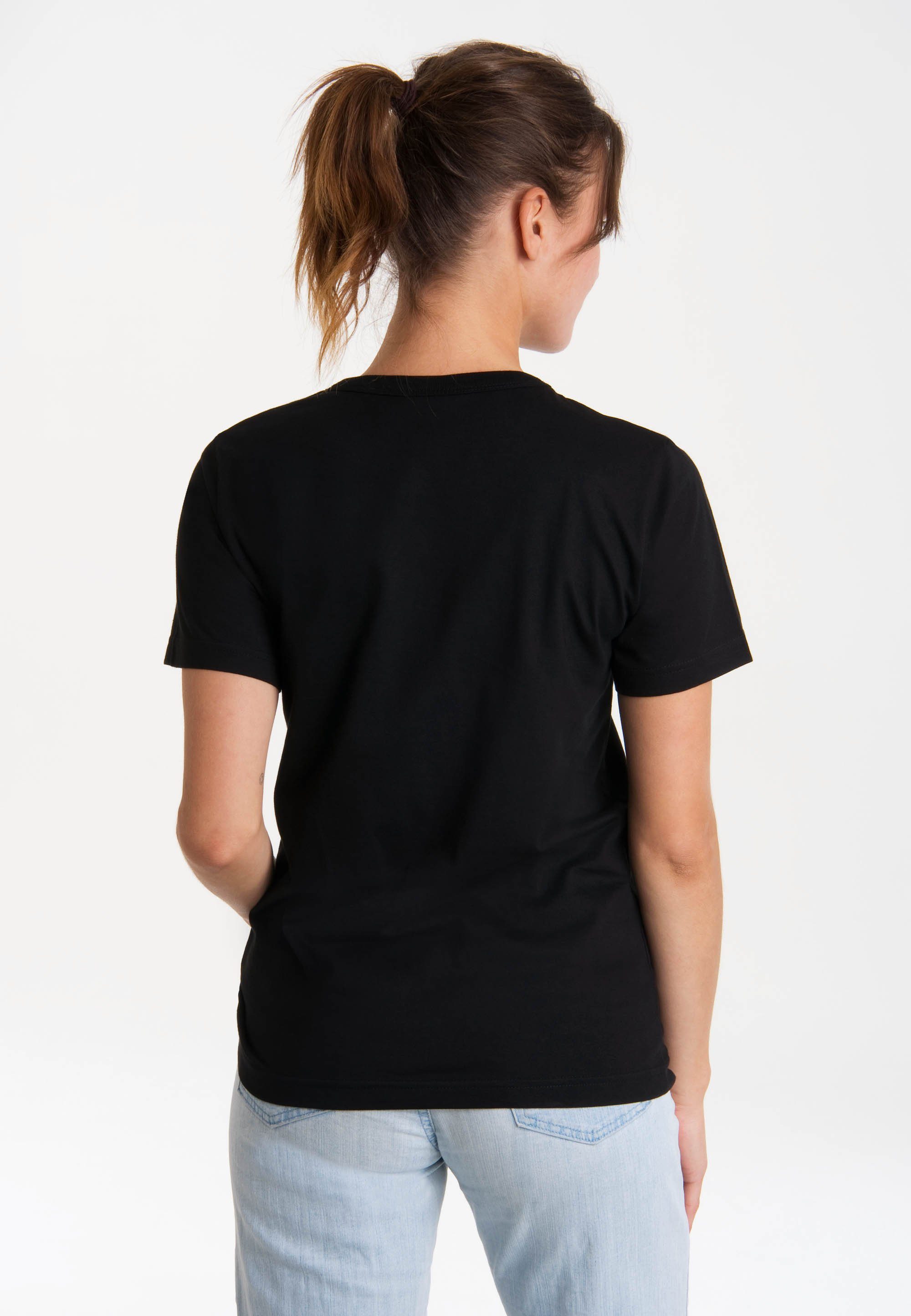 LOGOSHIRT T-Shirt Star Trek - Spock, Logo, USS Enterprise mit lizenziertem Print