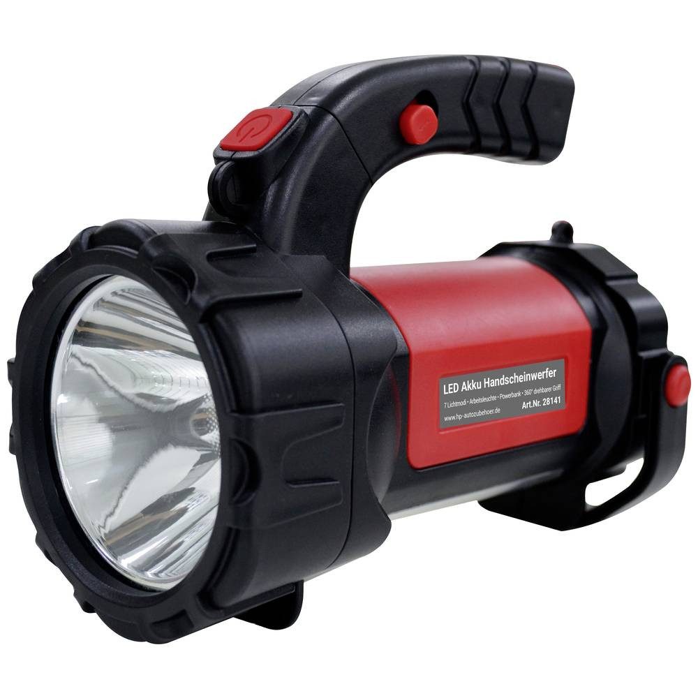 HP-AUTOZUBEHÖR Arbeitsleuchte LED Akku Handscheinwerfer 28141, Als Powerbank verwendbar, Haken zum Hängen, Stativmontage möglich, Sig