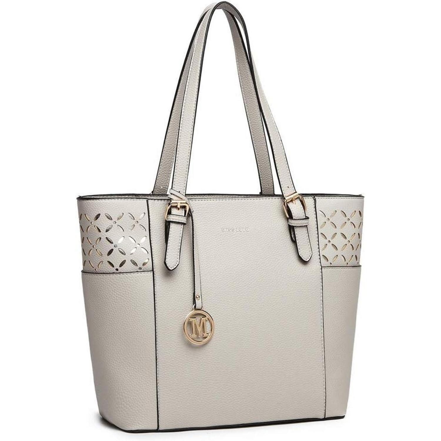 Shopper Damen Handtasche Groß Shopper Schultertasche Tote Bag Blau PU-Leder