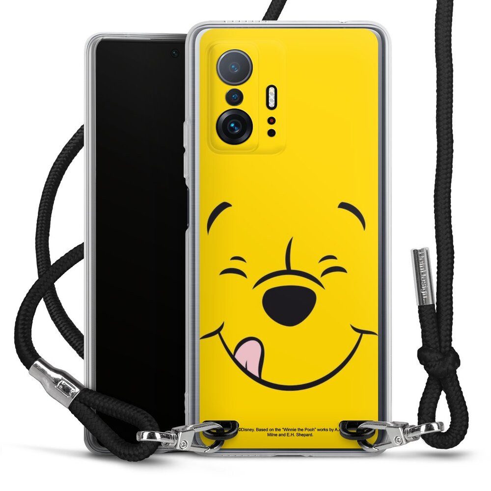 DeinDesign Handyhülle Winnie Puuh Offizielles Lizenzprodukt Disney Puuh Closeup, Xiaomi 11T 5G Handykette Hülle mit Band Case zum Umhängen
