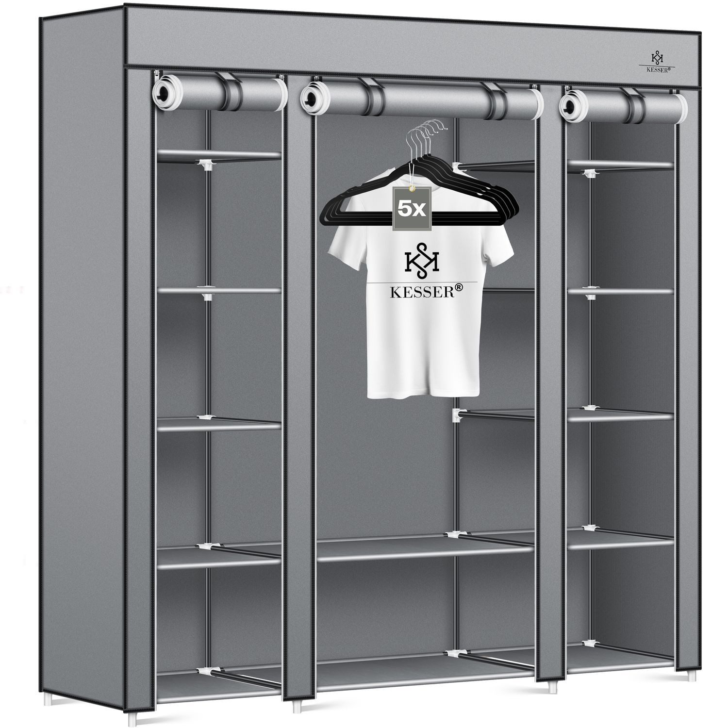 KESSER Kleiderschrank Stoffschrank Stabil mit Kleiderstange günstig online kaufen