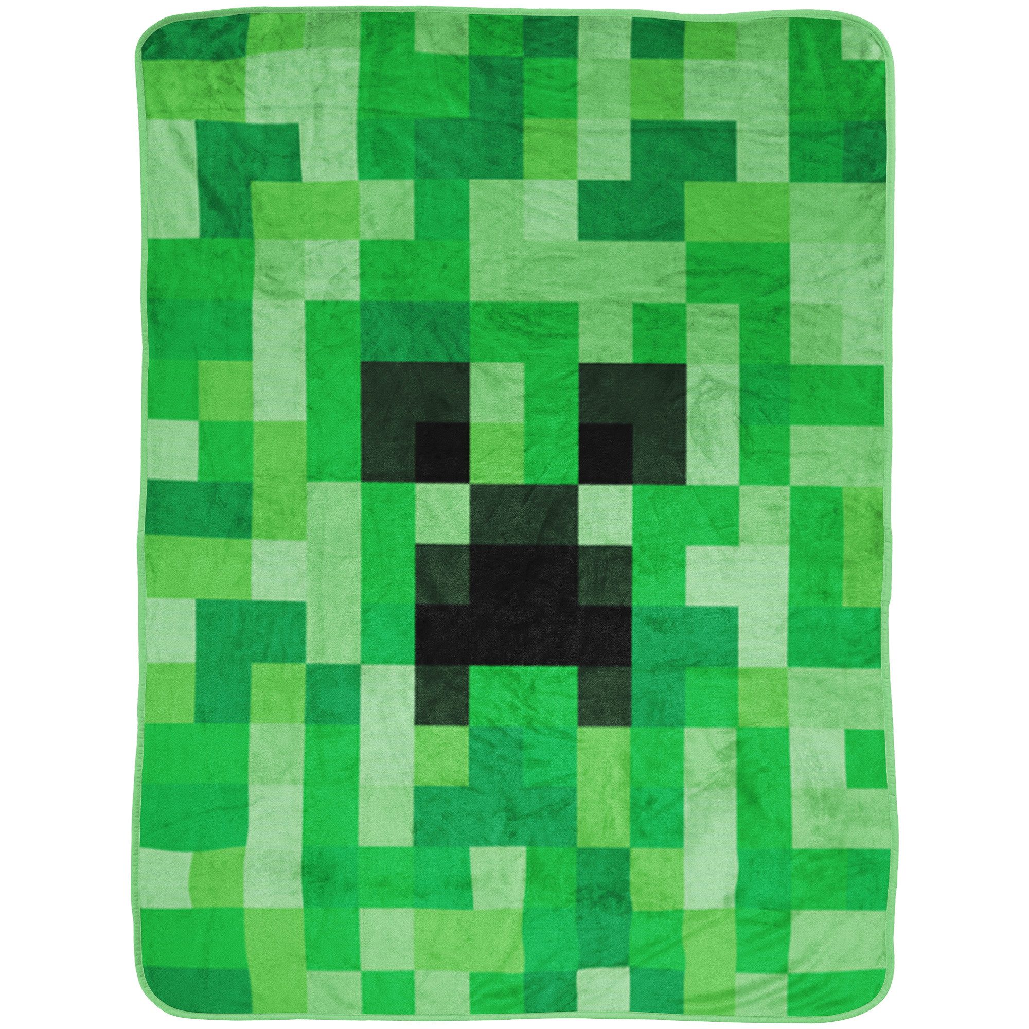 Wohndecke Minecraft Decke Creeper 150x200 cm Kuscheldecke Wohndecke, BERONAGE, passend zur Постельное белье, ideal für Sofa, Couch, Bett, Auto, Camping