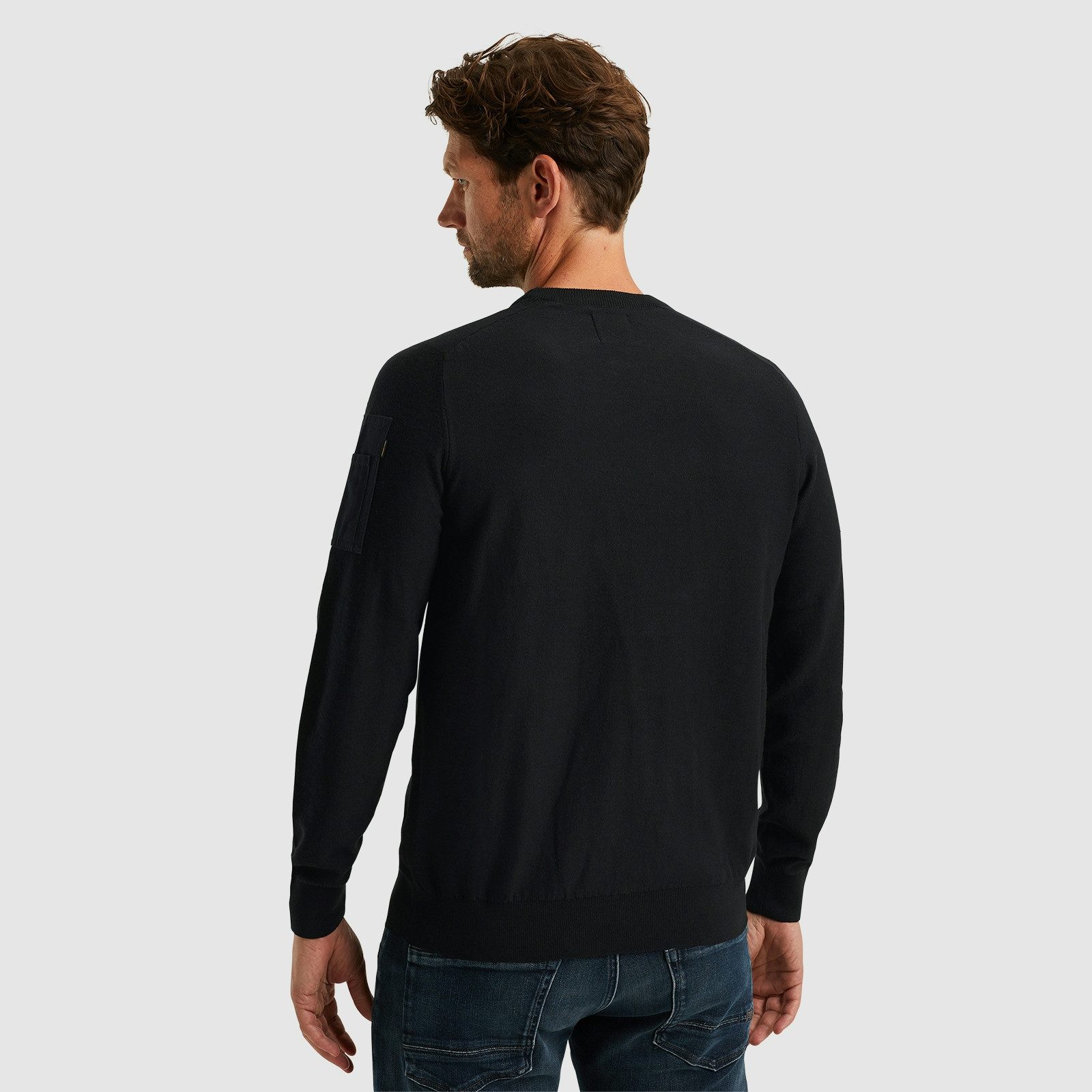 PME LEGEND Rundhalspullover American classic Buckley knit mit Logo Stickerei