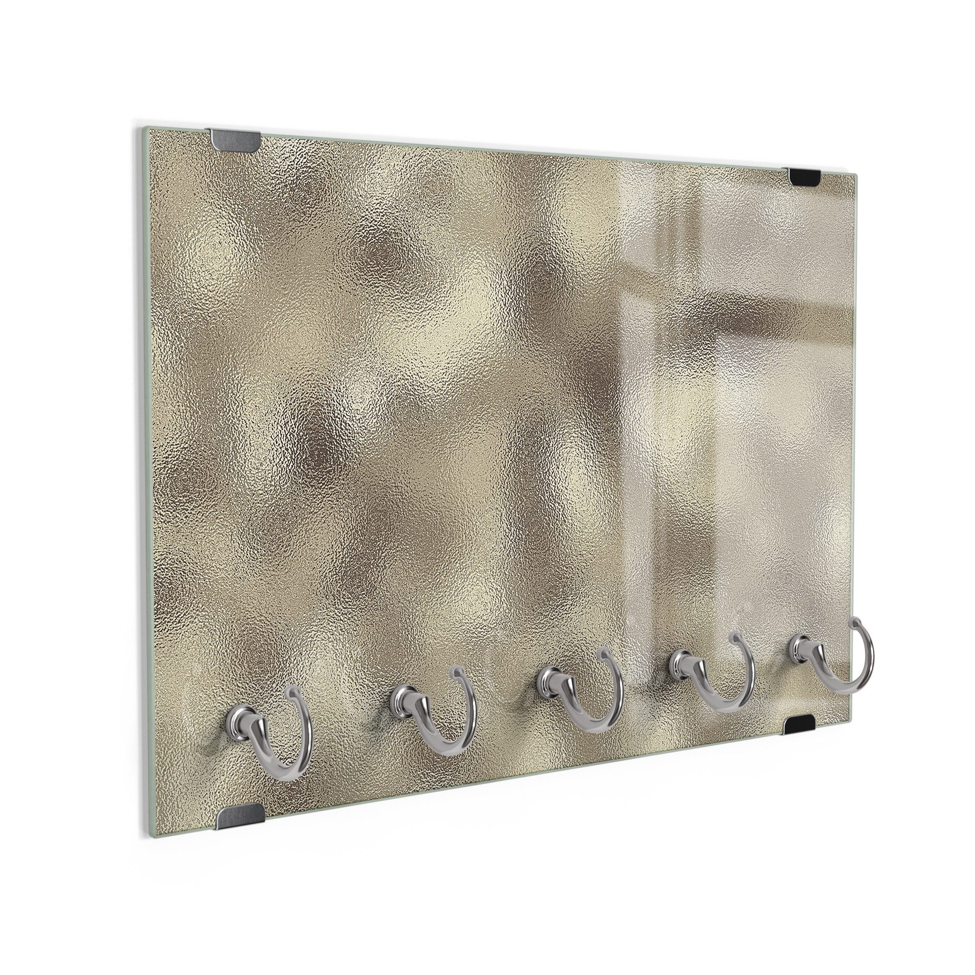 DEQORI Schlüsselbrett 'Wolkige Satinstruktur', (1 St), Schlüsselhalter Schlüssel Haken Schlüsselboard modern Schlüsselleiste