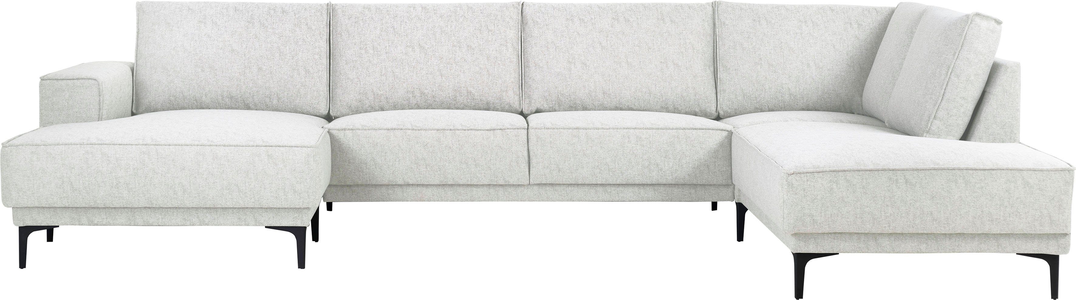 Places of Style Wohnlandschaft "XXL Sofa Oland, Struktur, Flachgewebe, Luxu günstig online kaufen