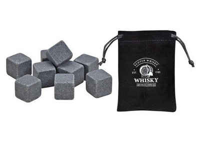 G. Wurm Glas, Stein, WhiskyStein Set 9 Stk. Eiswuerfel aus BasaltStein 2x2x2cm in B